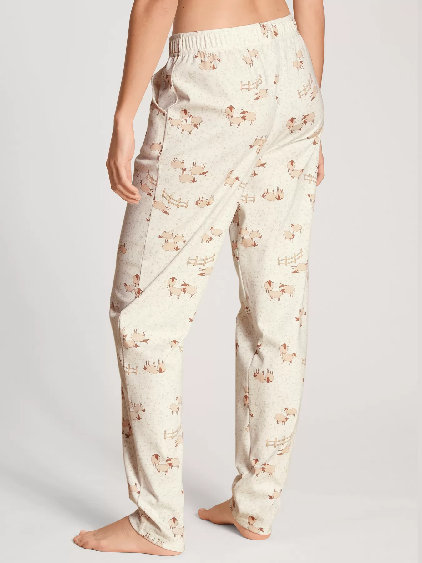 Kremowy Spodnie damskie Calida Favourites Sheep 29854 - zdjęcie 2