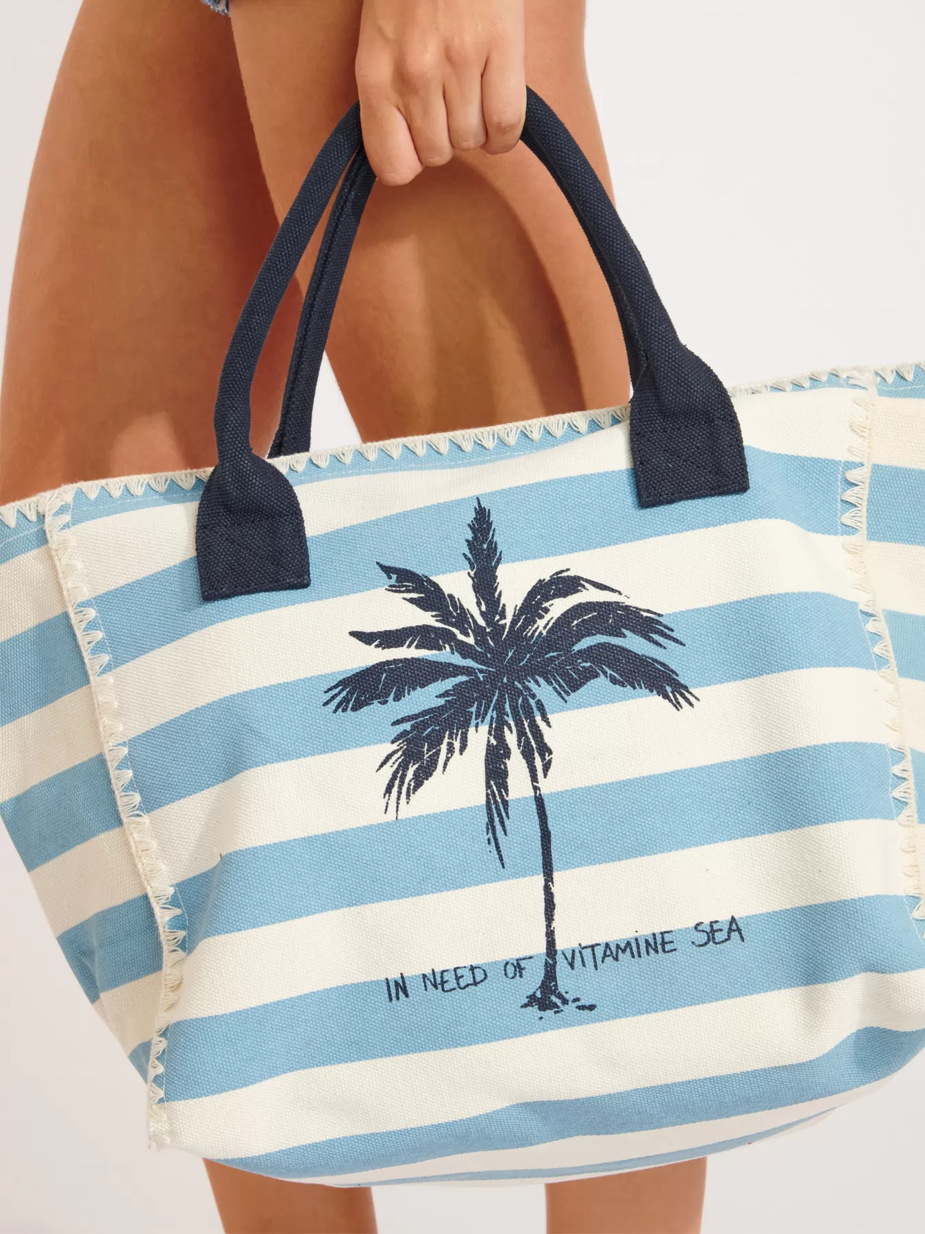 Kremowy, niebieski Torba plażowa Banana Moon Seta Lohan - zdjęcie 1