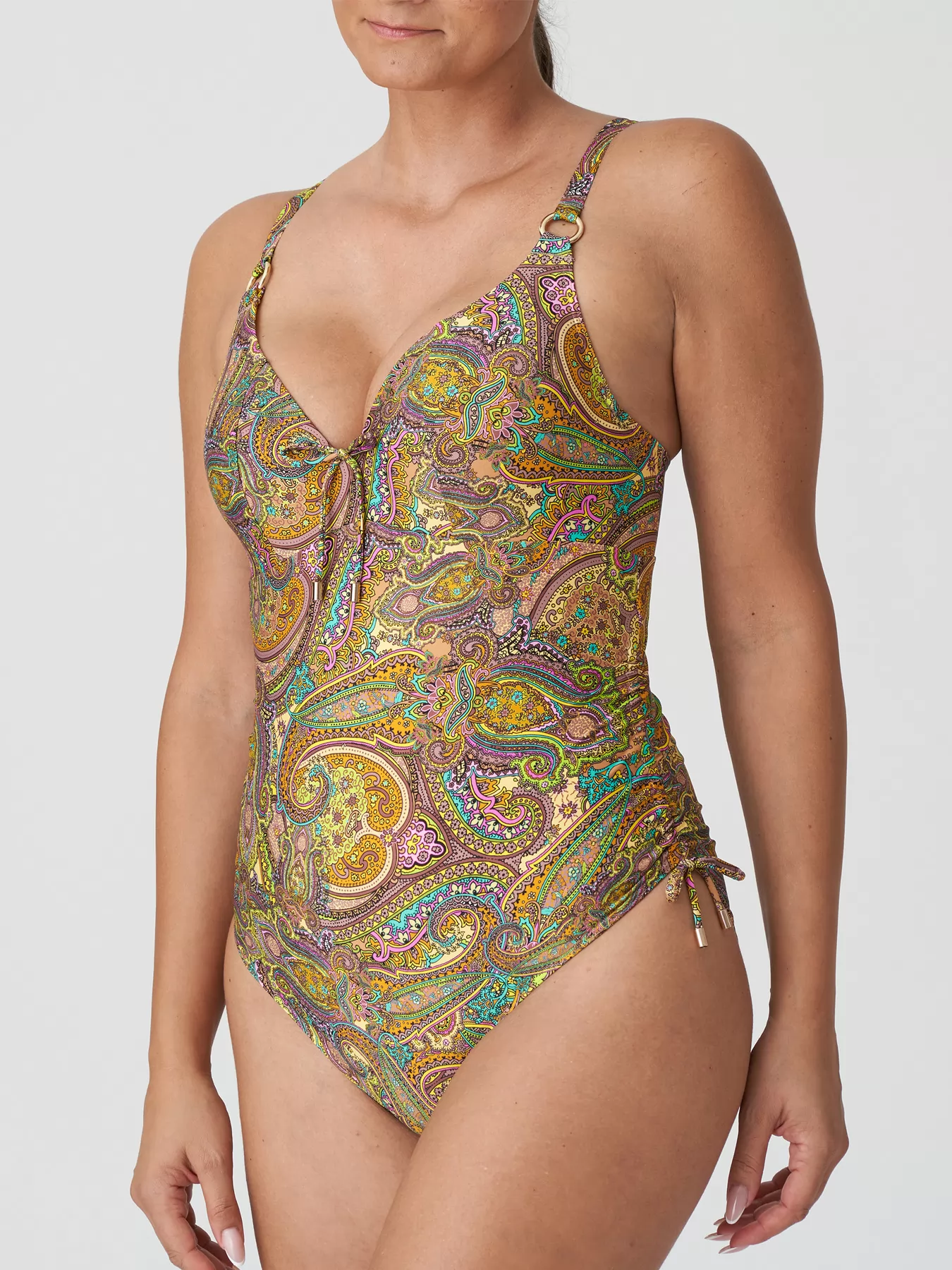 Wielobarwny, zielony, żółty Kostium kąpielowy PrimaDonna Sakarun 4009939 - zdjęcie 3