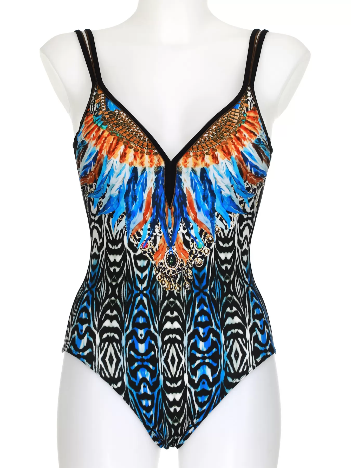 Czarny, niebieski, wielobarwny Kostium kąpielowy Sunflair 72147 - zdjęcie 3