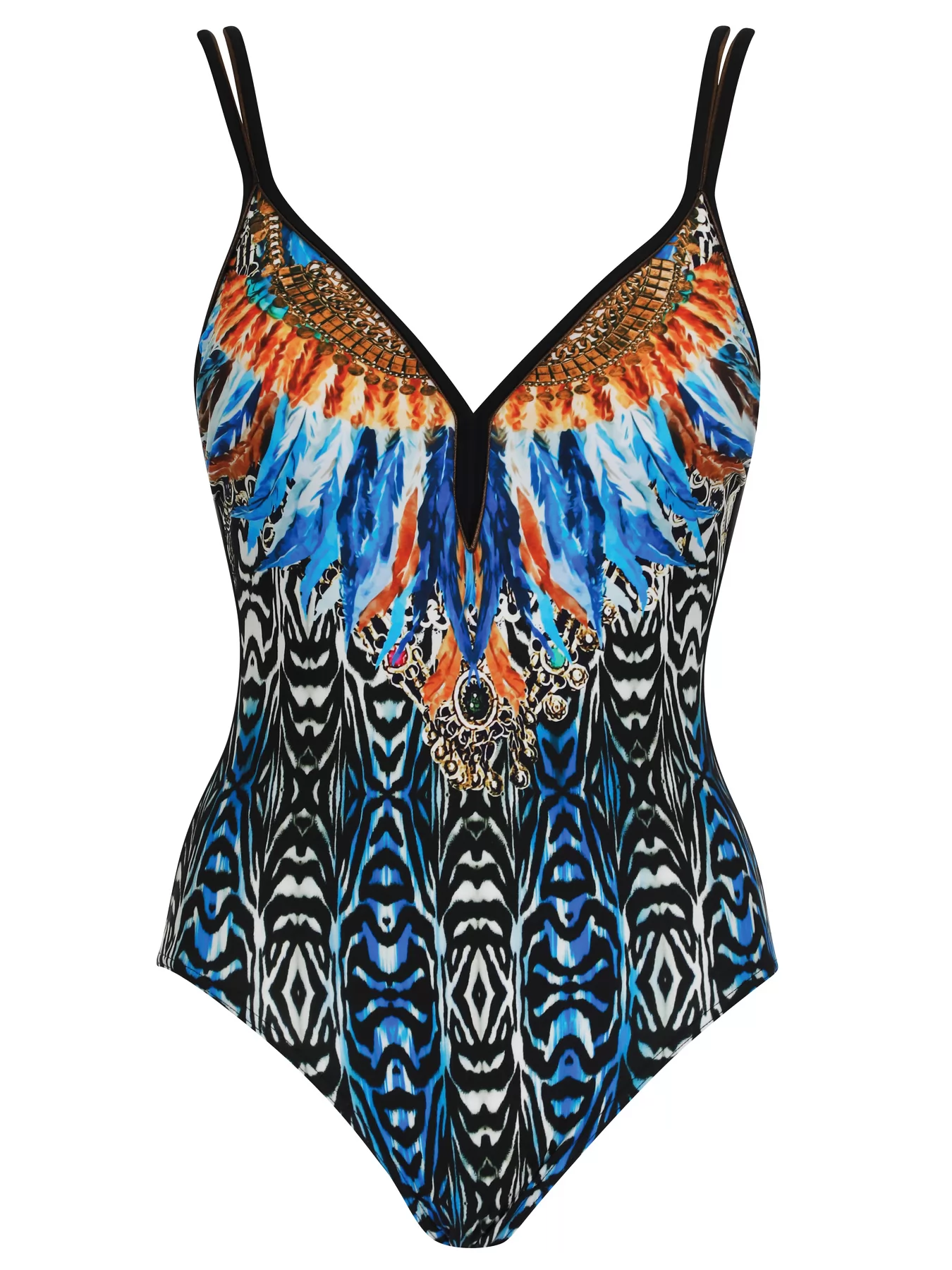 Czarny, niebieski, wielobarwny Kostium kąpielowy Sunflair 72147 - zdjęcie 1