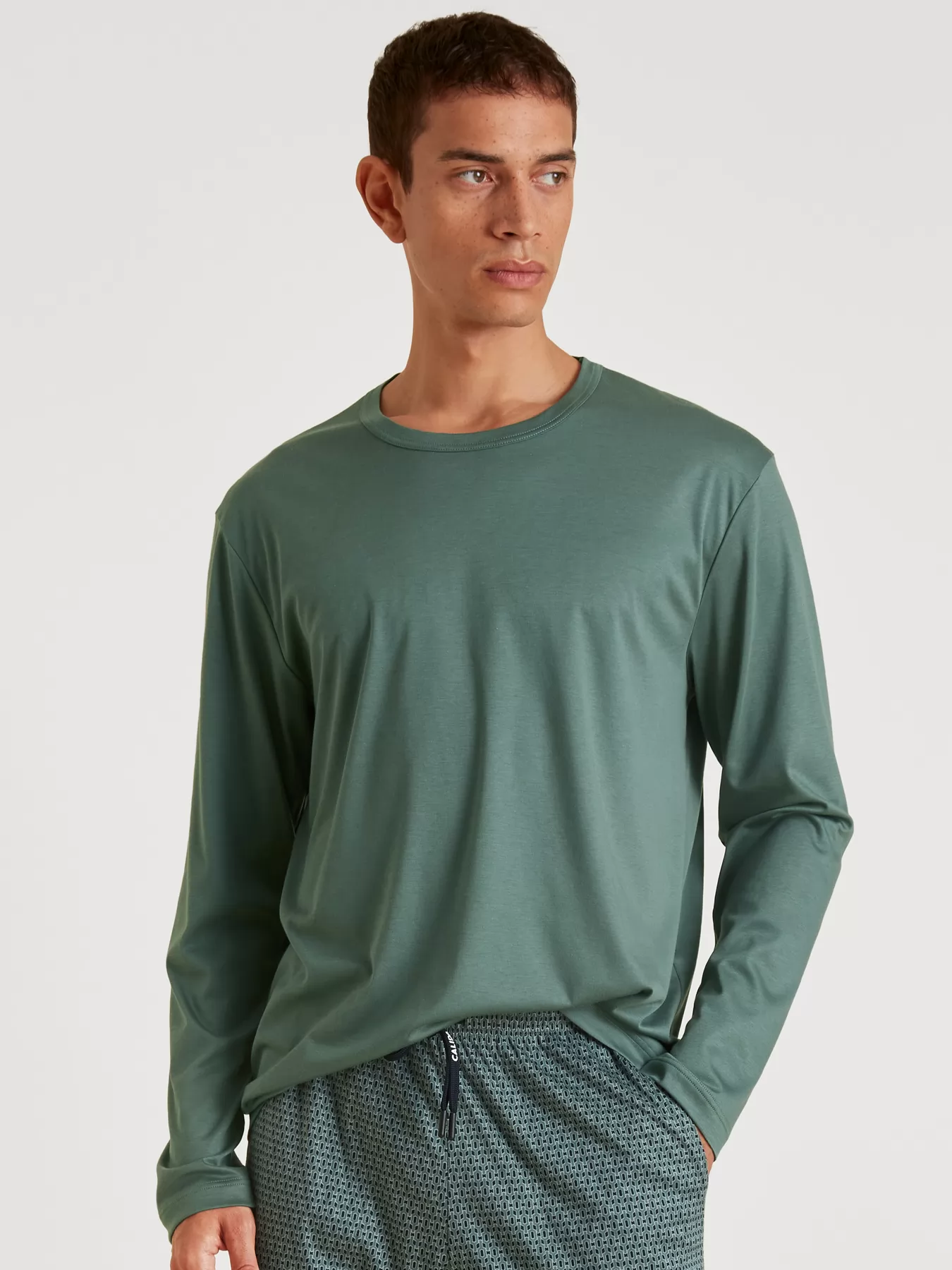 Zielony Koszulka męska Calida Remix Sleep Leisure 15887 - zdjęcie 1