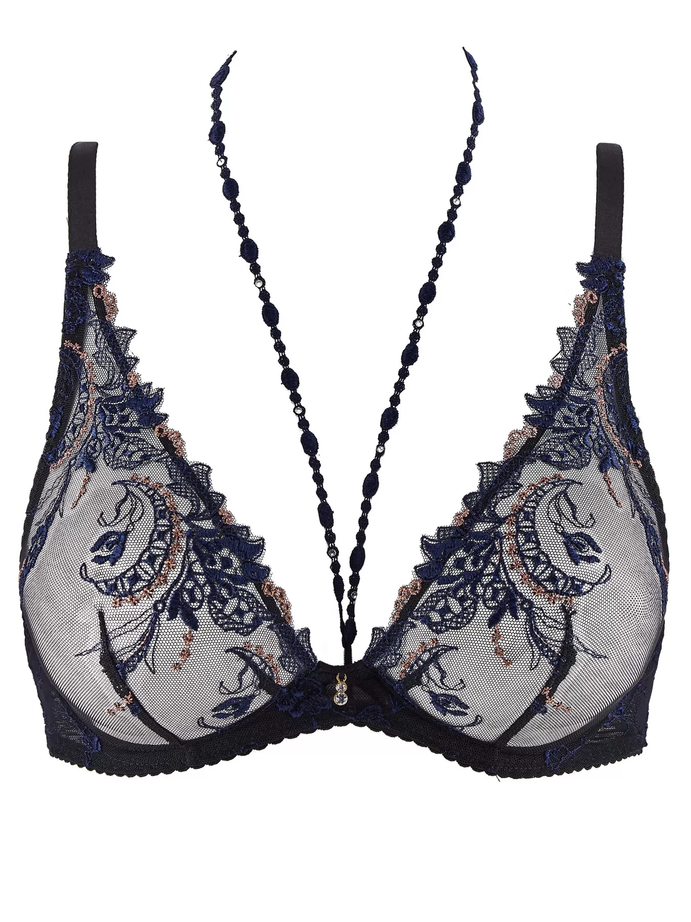 Granatowy Biustonosz Aubade Amour Precieux UDF12 - zdjęcie 6