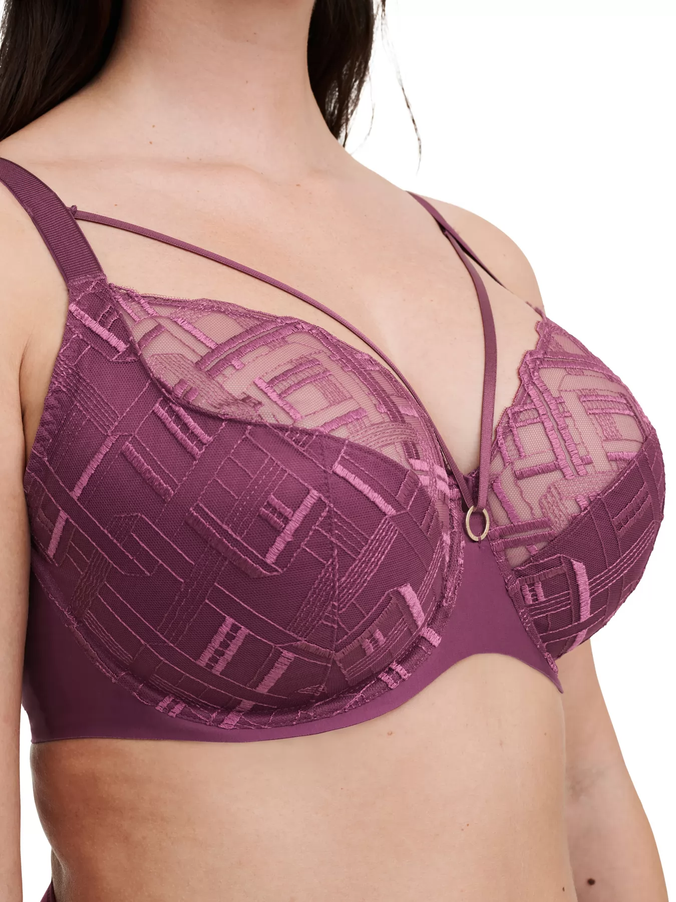 Fioletowy Biustonosz Chantelle Graphic Support C21S10 - zdjęcie 3