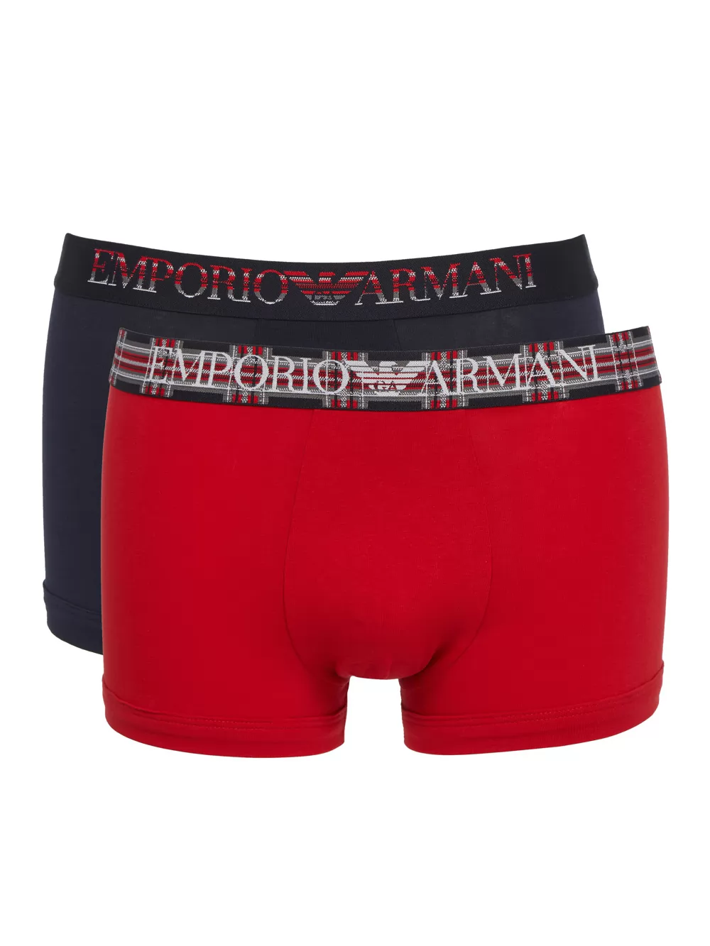 Czerwony, granatowy Bokserki męskie 2PACK Emporio Armani 1112103F594 - zdjęcie 1