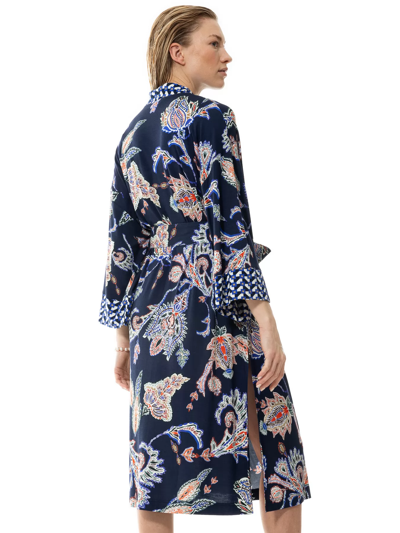 Granatowy, wielobarwny Podomka damska mey Telia 17576 - zdjęcie 2