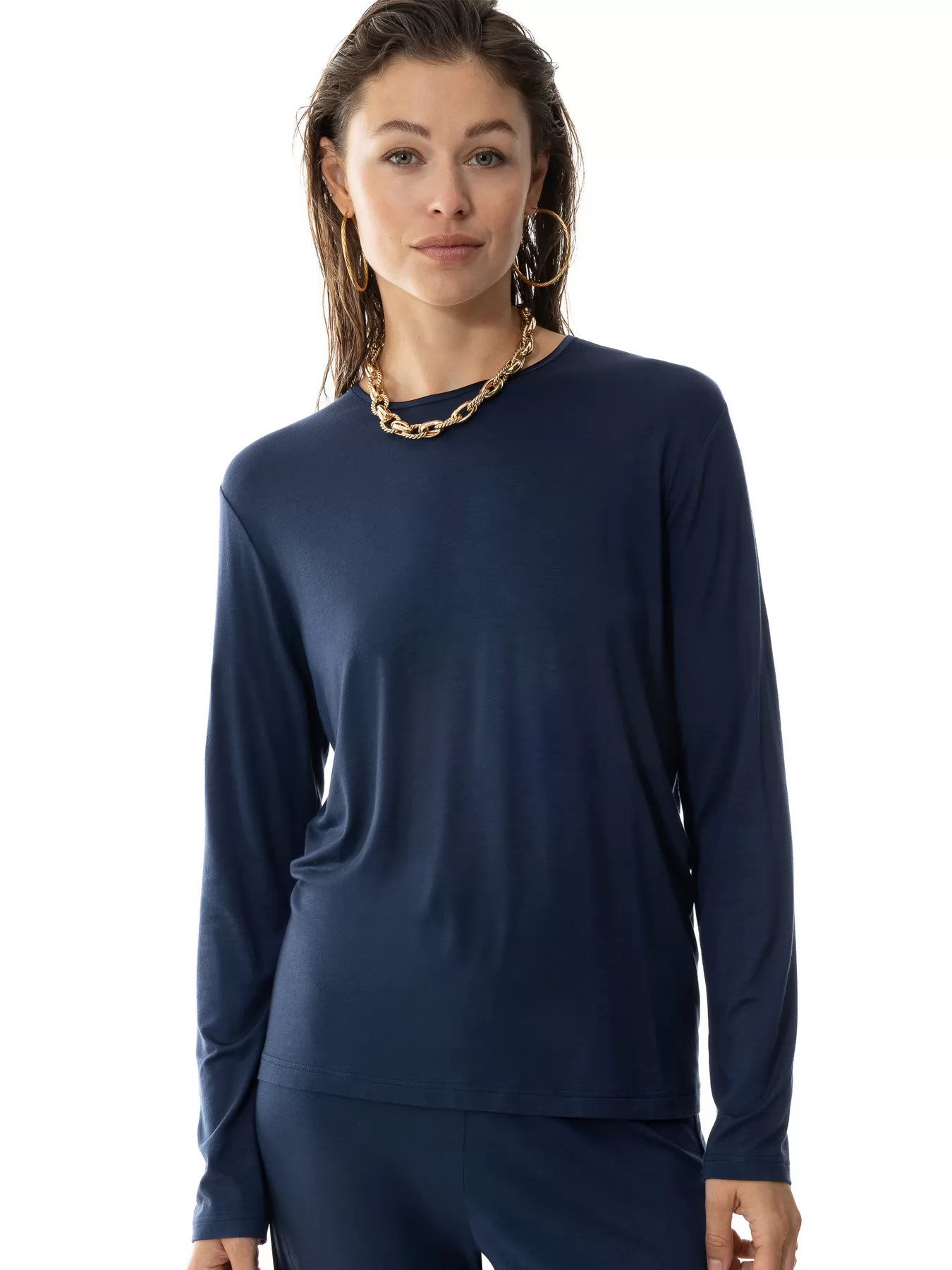 Granatowy Koszulka damska mey Alena 17558 - zdjęcie 1