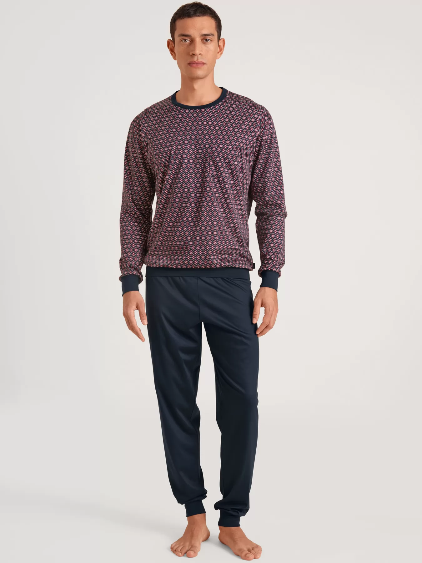 Bordowy, granatowy Piżama męska Calida Relax Selected 48261 - zdjęcie 1