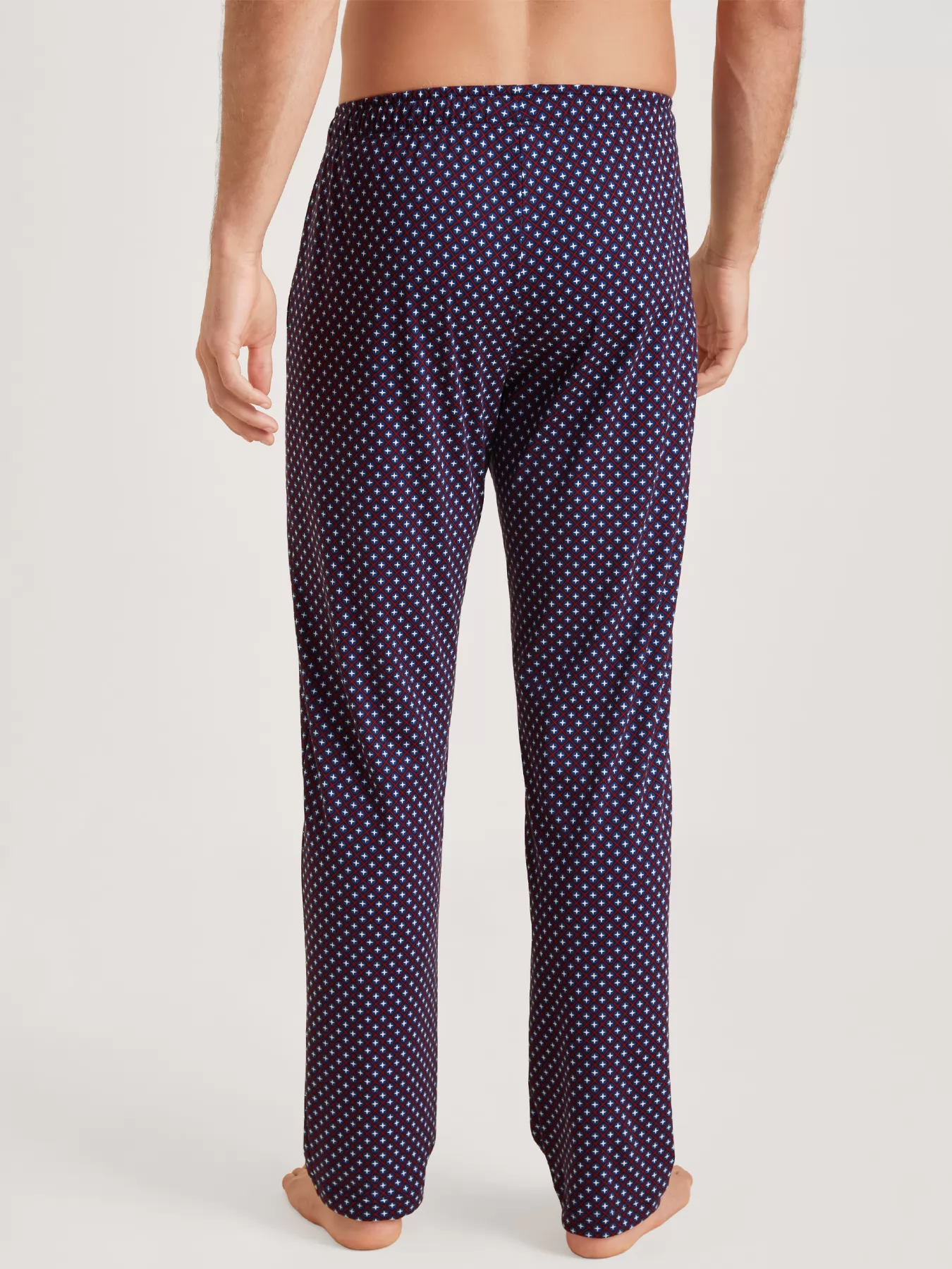 Bordowy, granatowy Dół od piżamy Calida Remix Sleep Holiday 29384 - zdjęcie 2