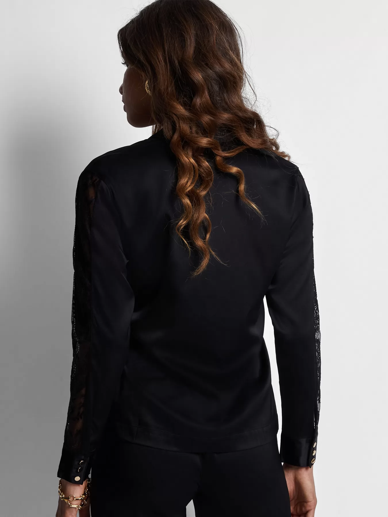 Czarny Jedwabna koszulka Aubade Midnight Whisper 2S44 - zdjęcie 2