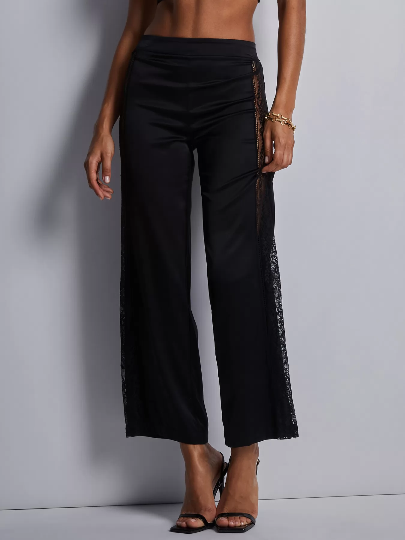 Czarny Jedwabne spodnie Aubade Midnight Whisper 2S60 - zdjęcie 1