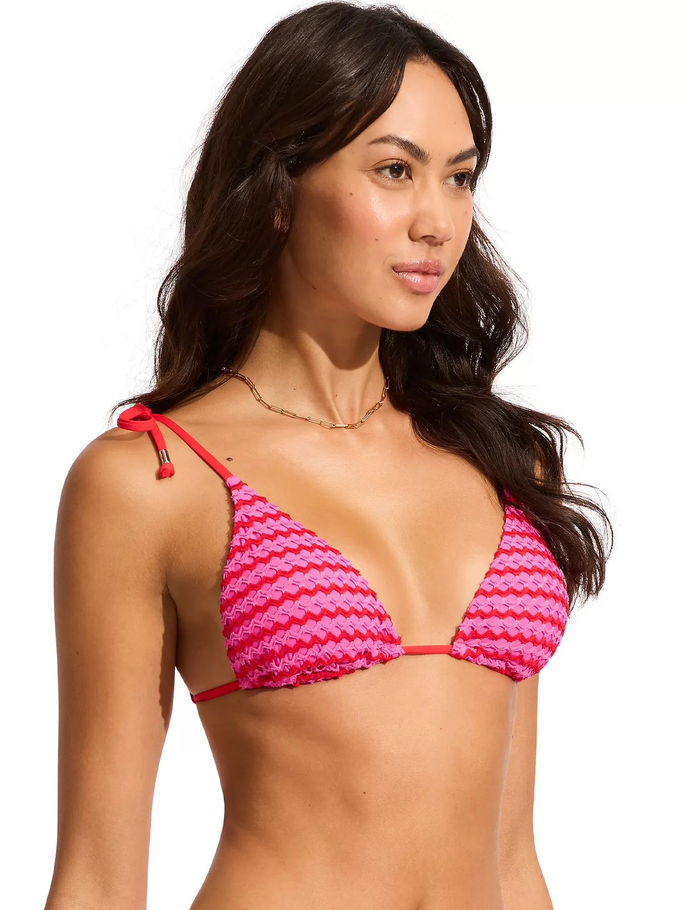 Czerwony, różowy Góra od bikini Seafolly Mesh Effect 31428-102 - zdjęcie 3