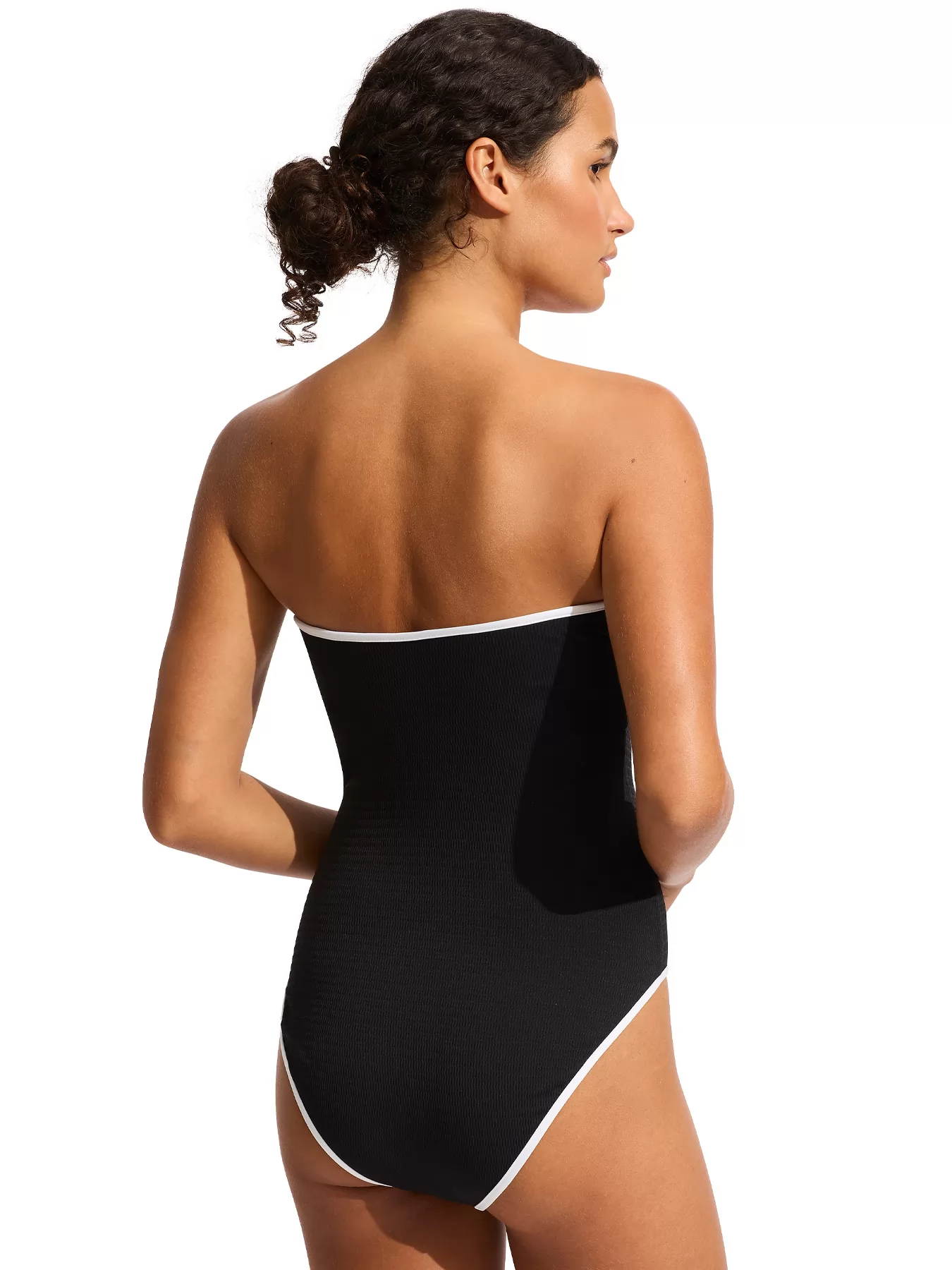 Czarno-biały, czarny Kostium kąpielowy Seafolly Beach Bound 11126DD072 - zdjęcie 2