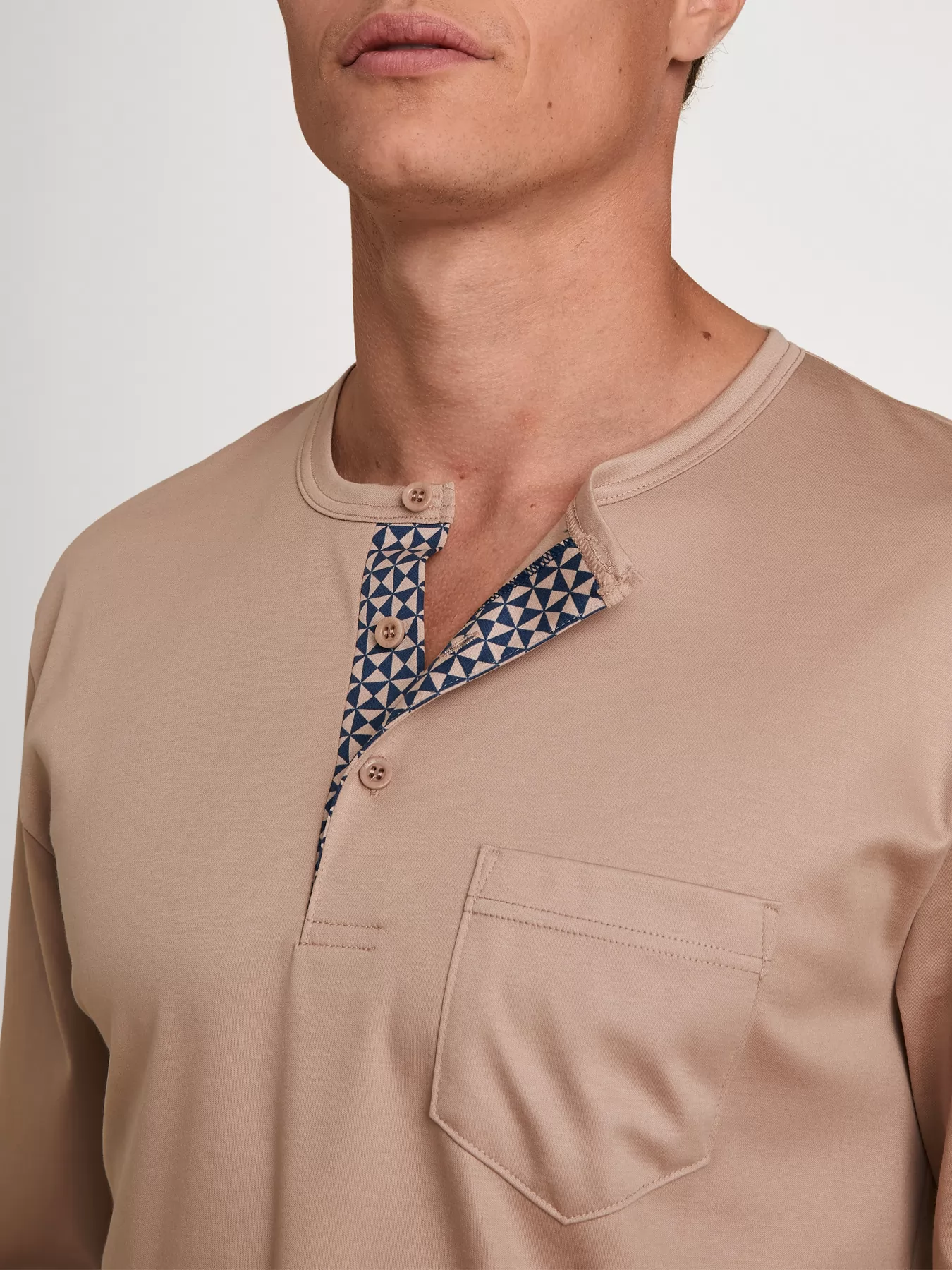 Brązowy Piżama męska Calida Relax Selected 45180 - zdjęcie 3