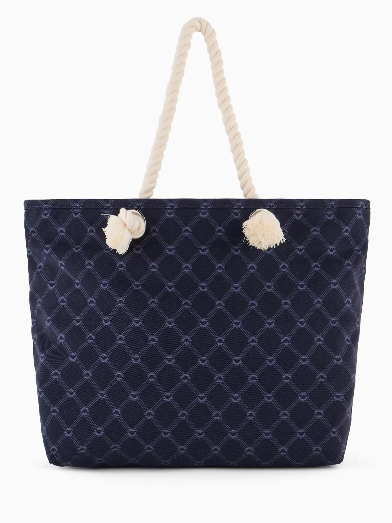 Beżowy, granatowy Torba plażowa Emporio Armani 2317974R902 - zdjęcie 1