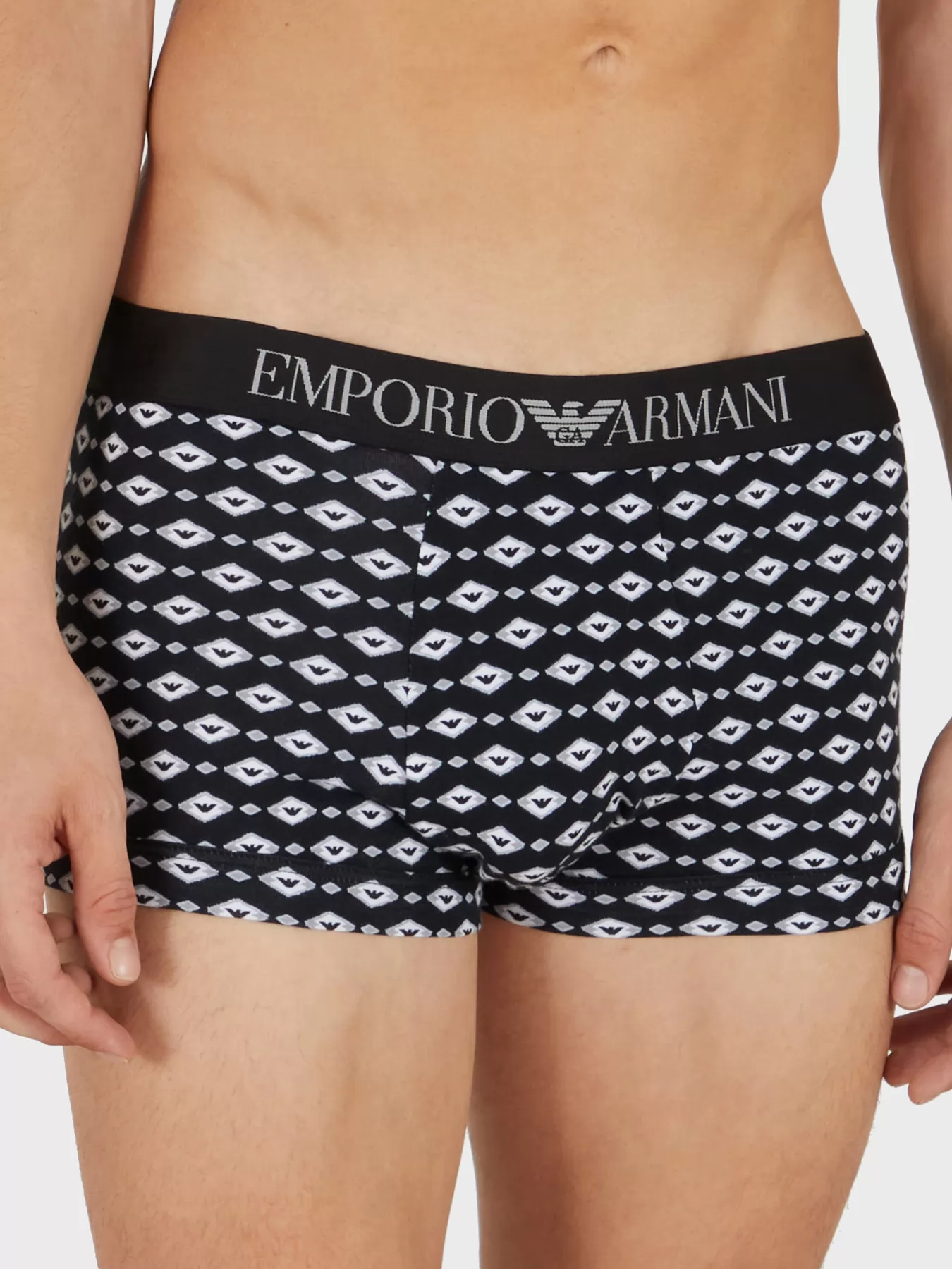 Czarno-biały, czarny Bokserki męskie Emporio Armani 1113894R504 - zdjęcie 1