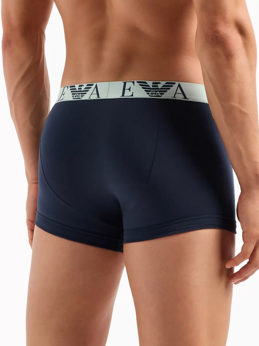 Biały, granatowy, szary Bokserki męskie 3PACK Emporio Armani 1113574R715 - zdjęcie 6