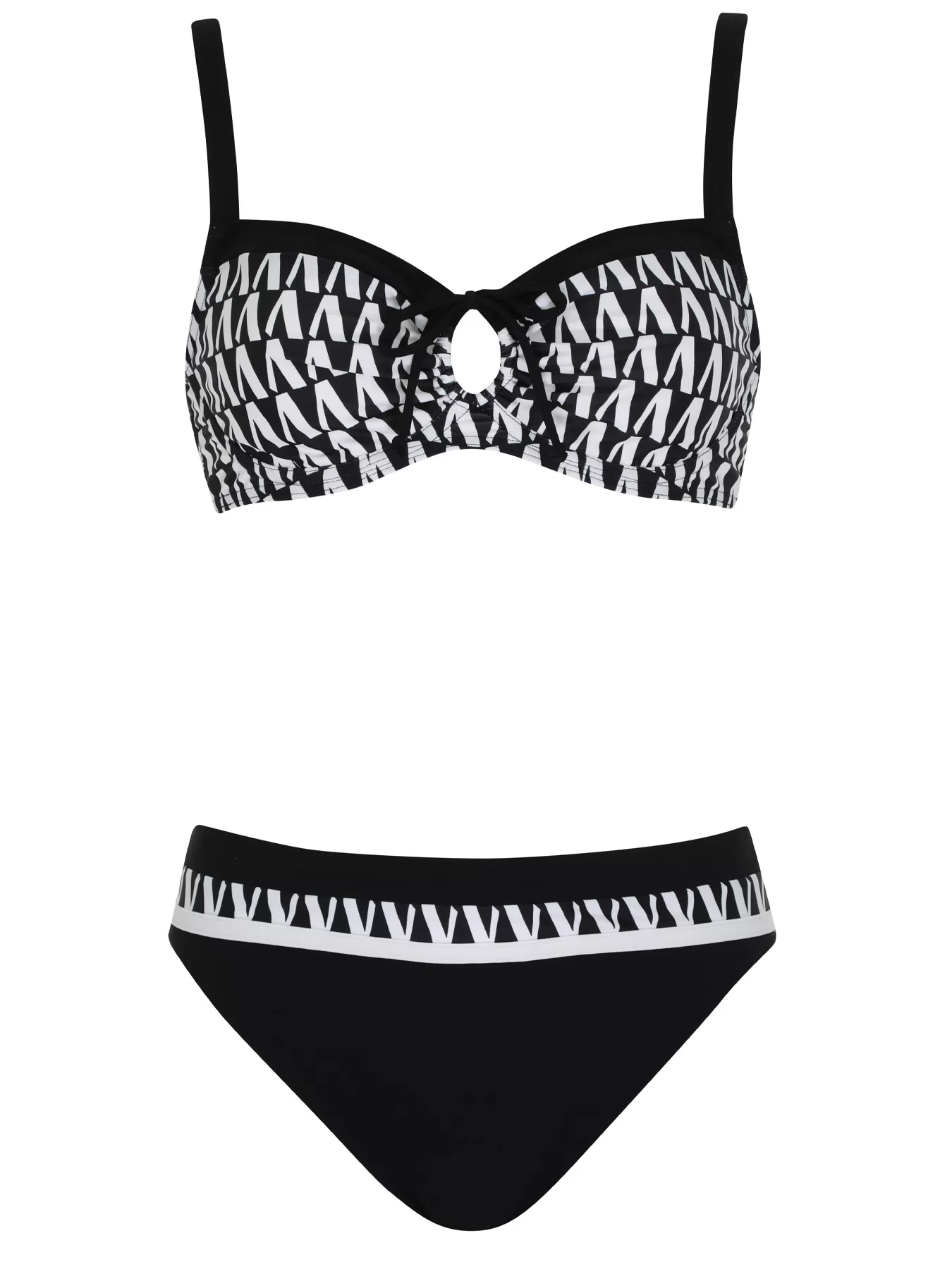 Czarno-biały, czarny Kostium kąpielowy Sunflair 21709 - zdjęcie 4