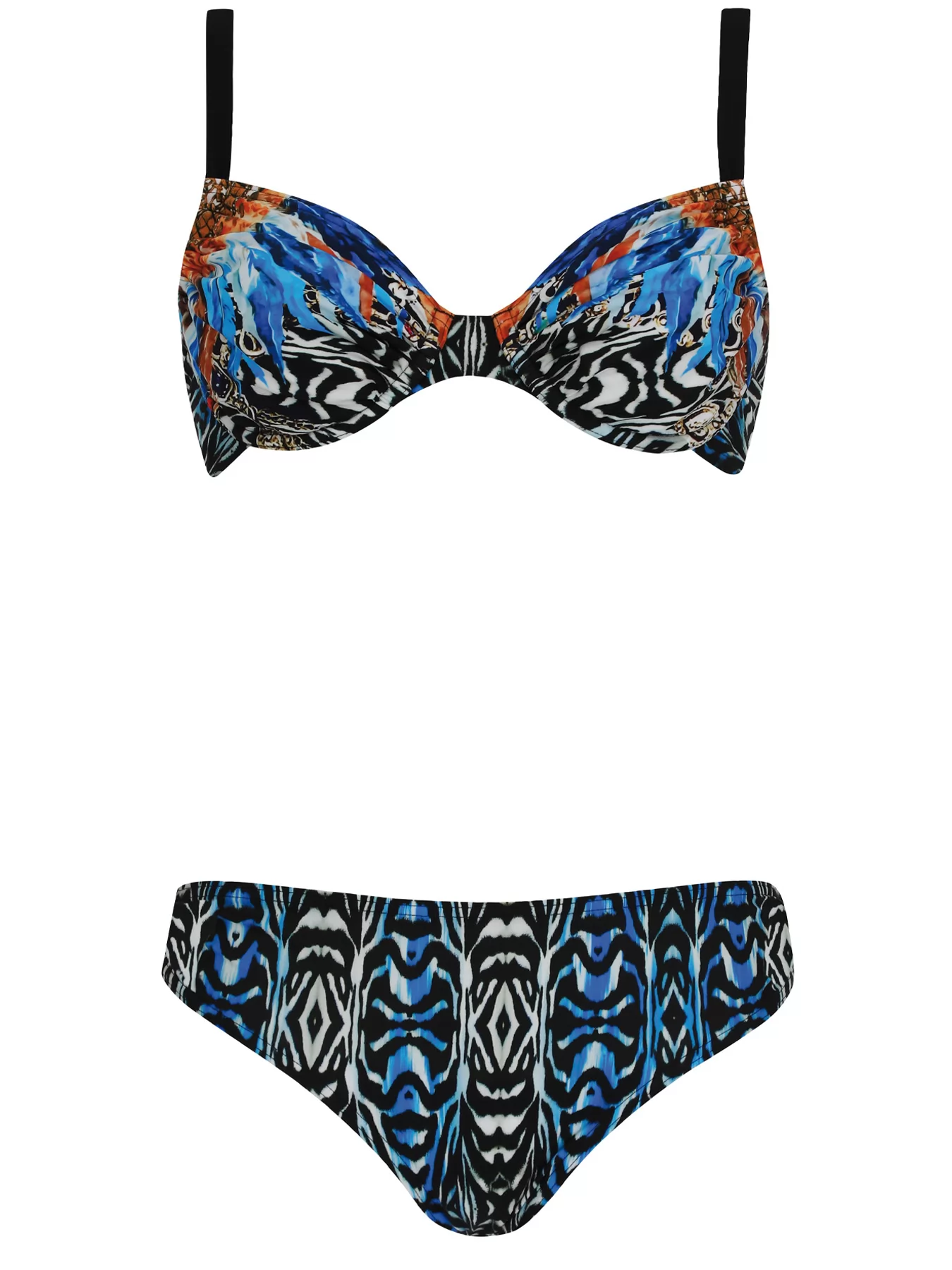 Niebieski, wielobarwny Kostium kąpielowy Sunflair 71041 - zdjęcie 4