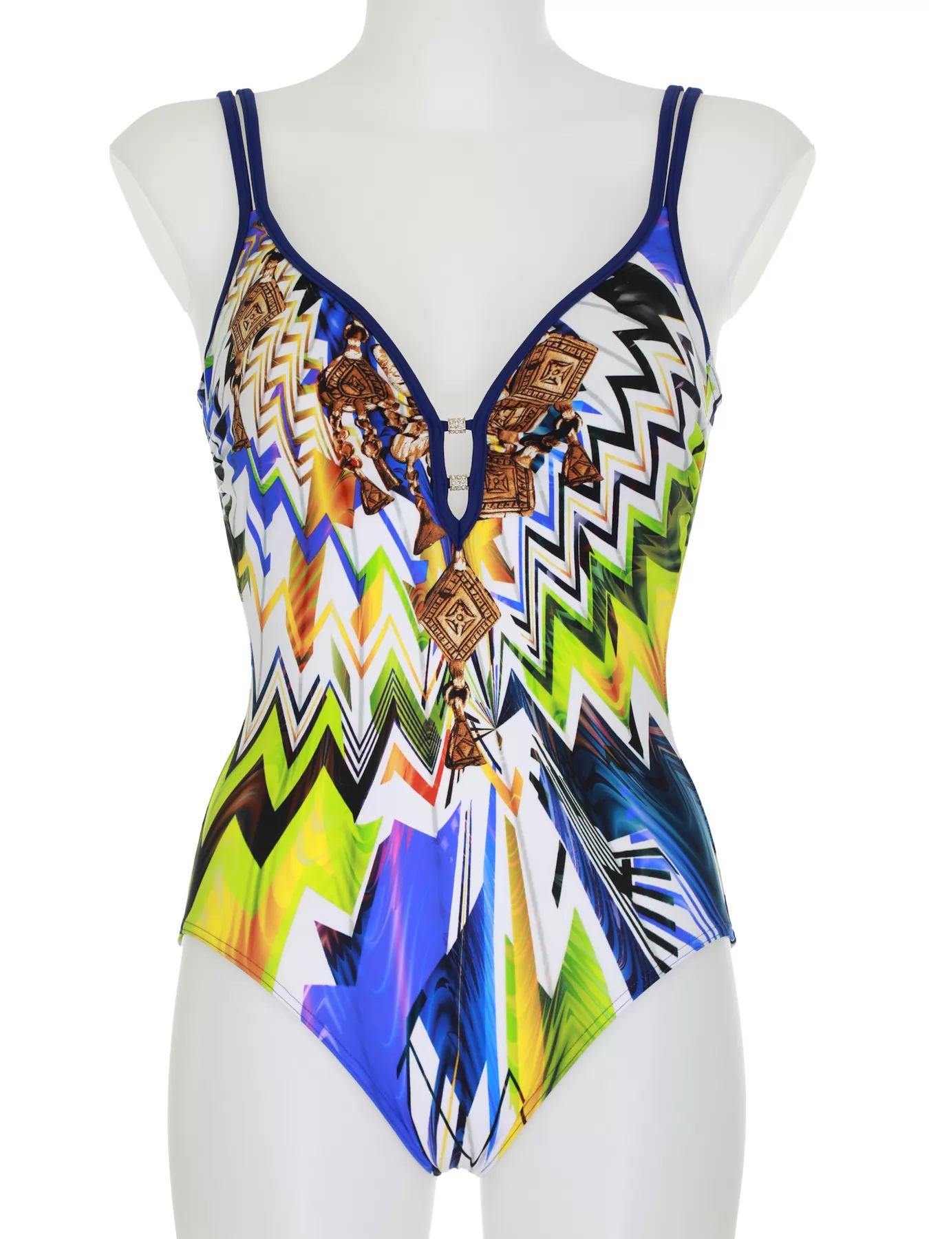 Granatowy, niebieski, wielobarwny, zielony Kostium kąpielowy Sunflair 22021 - zdjęcie 3