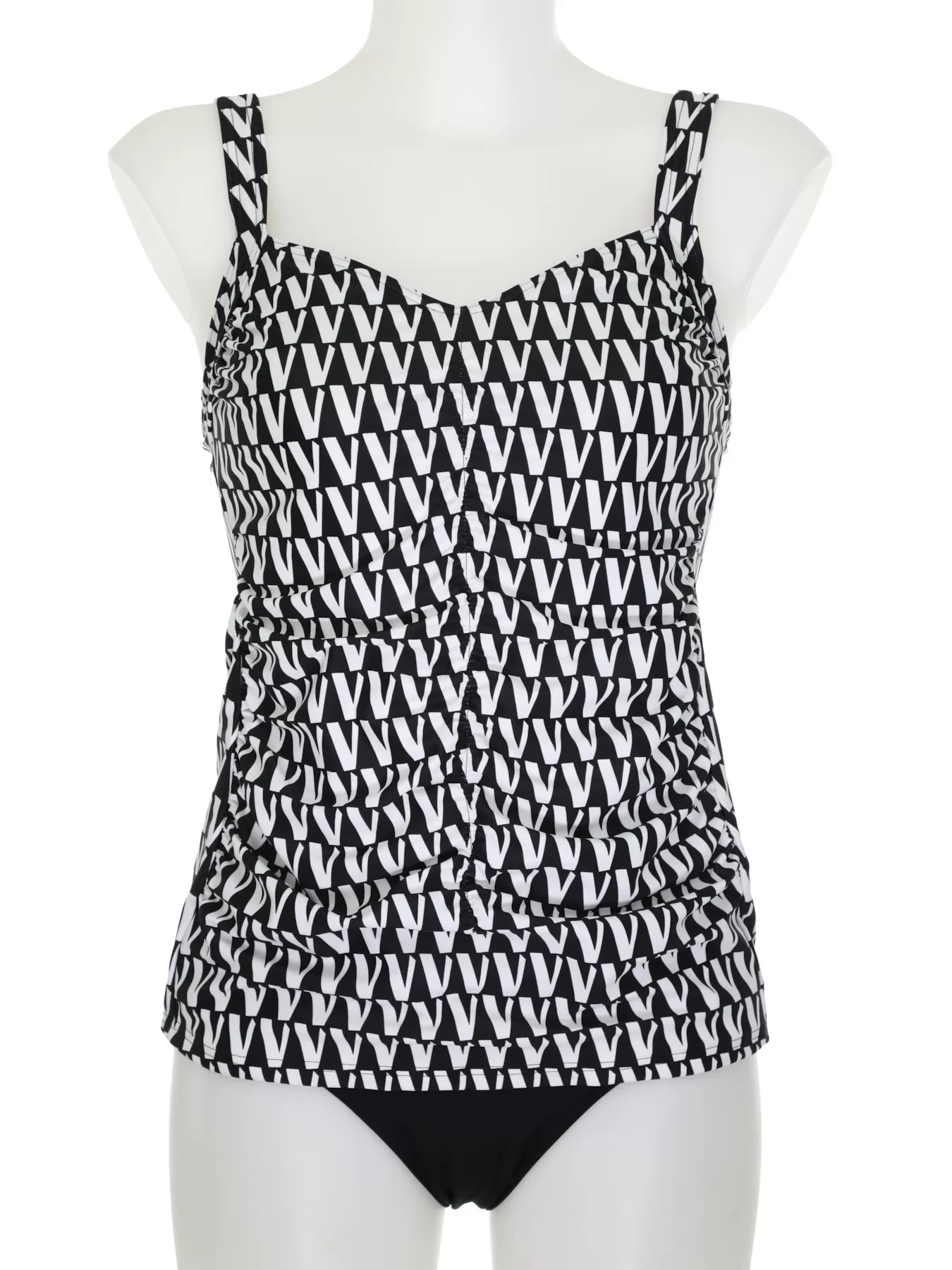 Czarno-biały, czarny Tankini Sunflair 28020 - zdjęcie 3