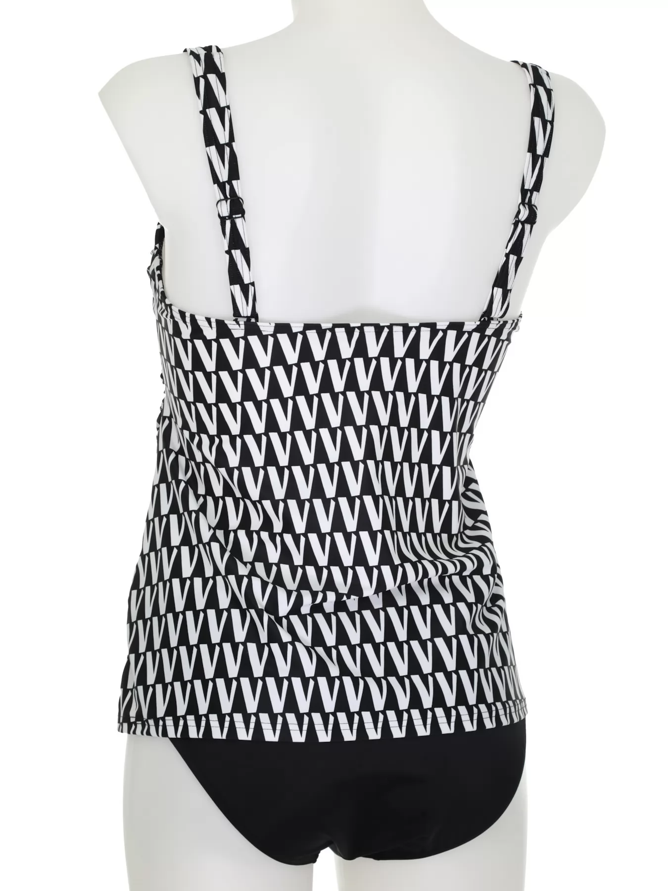 Czarno-biały, czarny Tankini Sunflair 28020 - zdjęcie 4