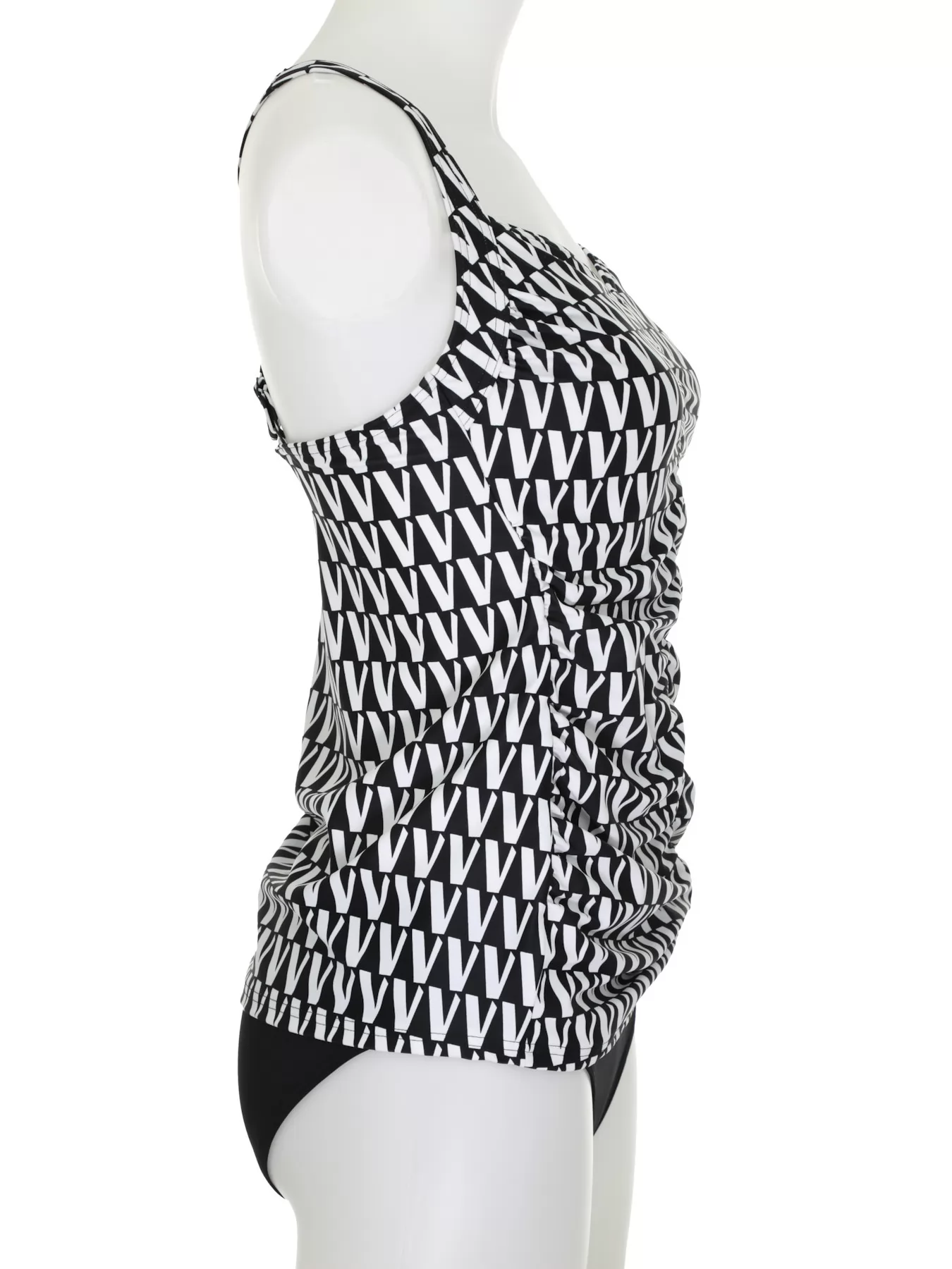 Czarno-biały, czarny Tankini Sunflair 28020 - zdjęcie 5