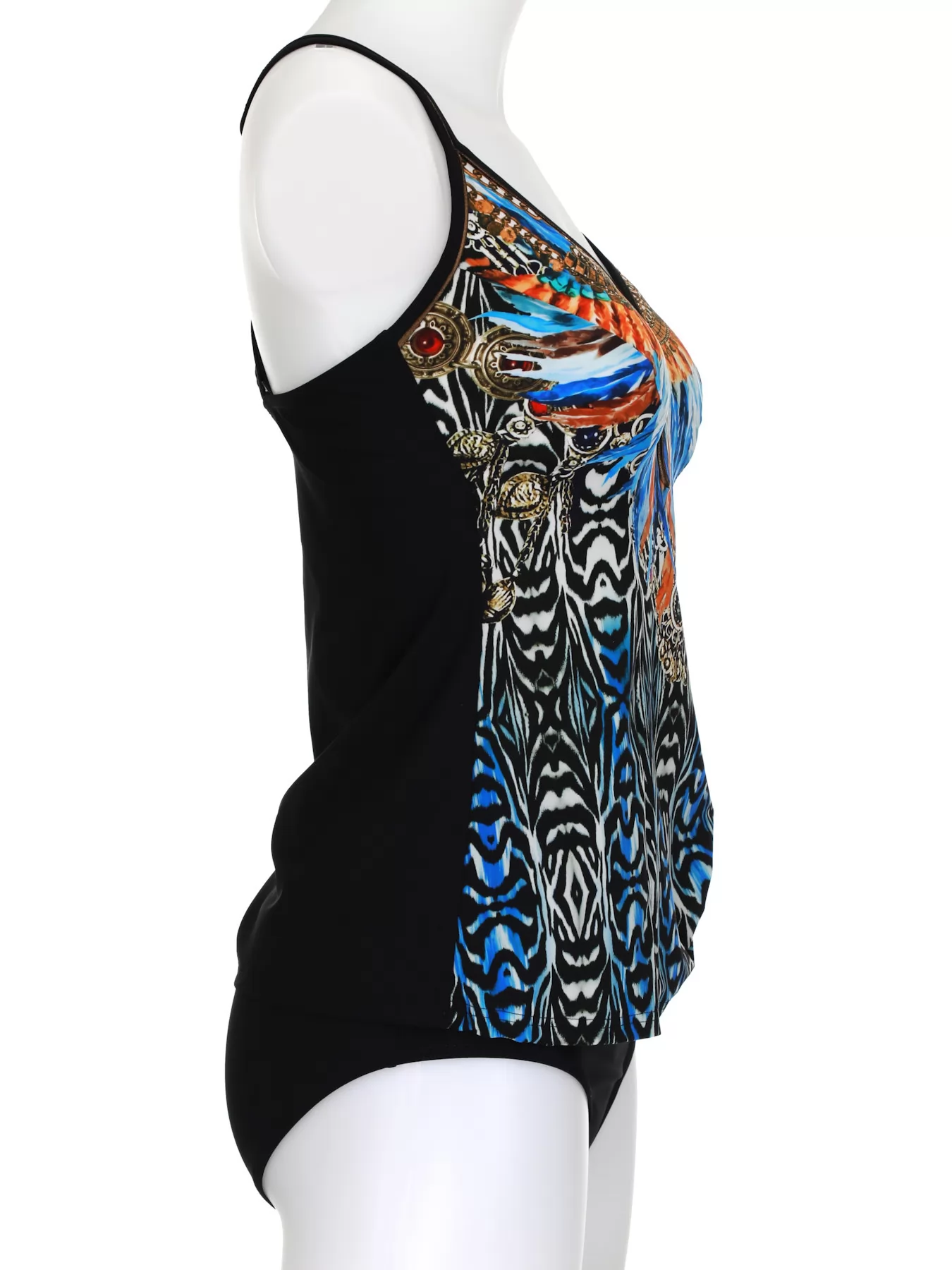 Czarny, niebieski, pomarańczowy, wielobarwny Tankini Sunflair 78014 - zdjęcie 5