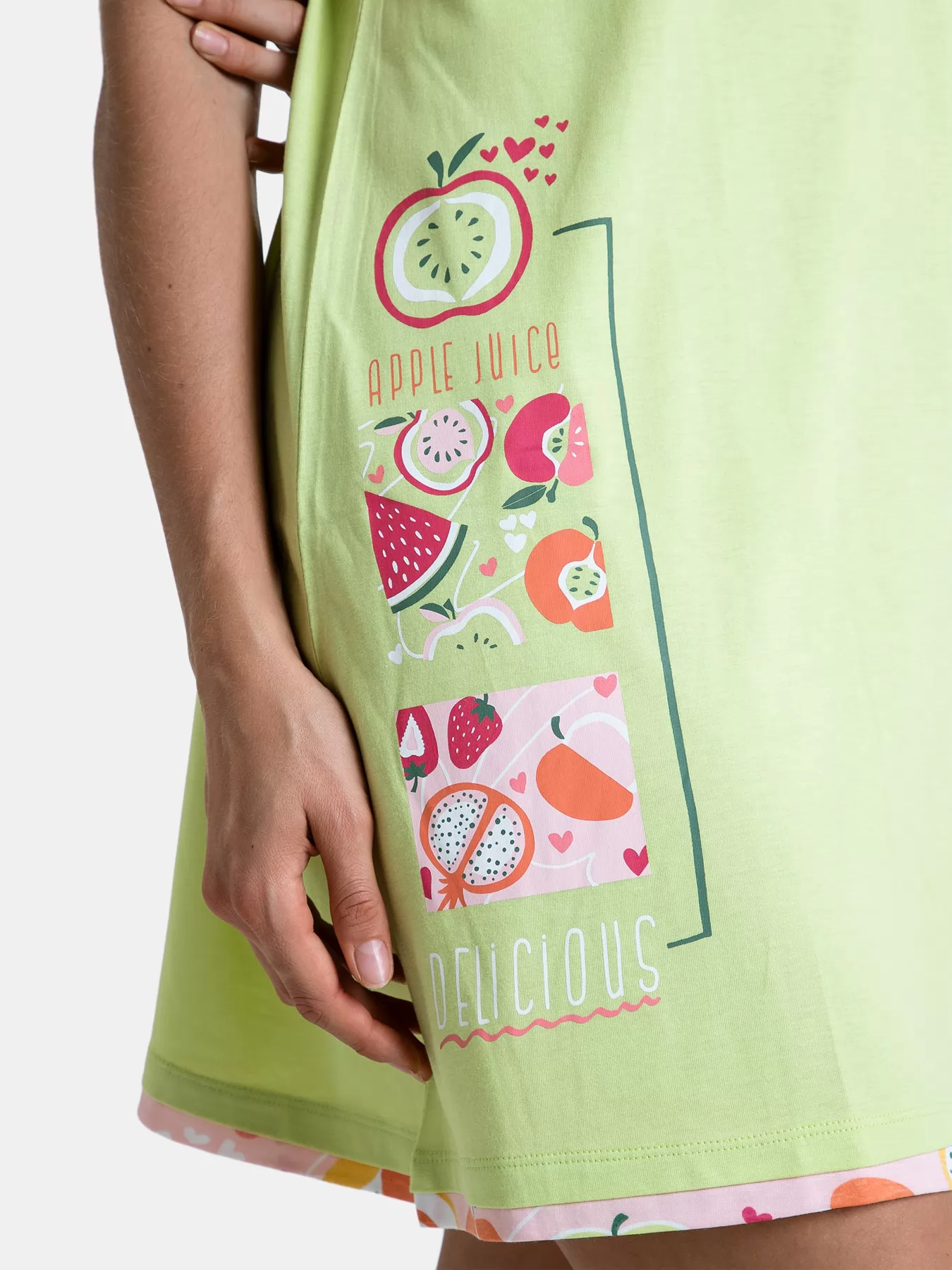 Pudrowy róż, różowy, zielony Koszula nocna Massana 247210 - zdjęcie 3