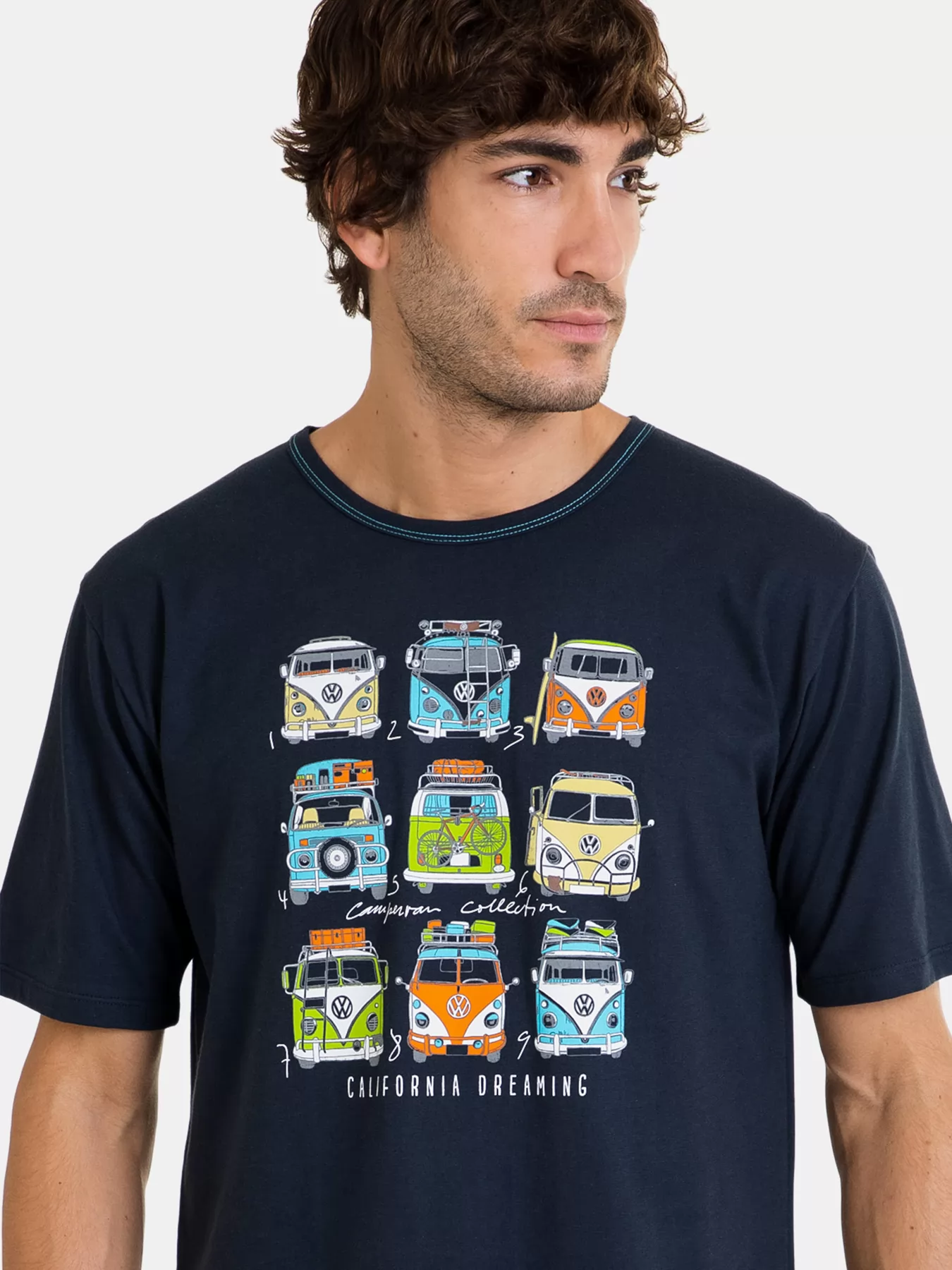 Granatowy Piżama męska Massana 241310 - zdjęcie 3