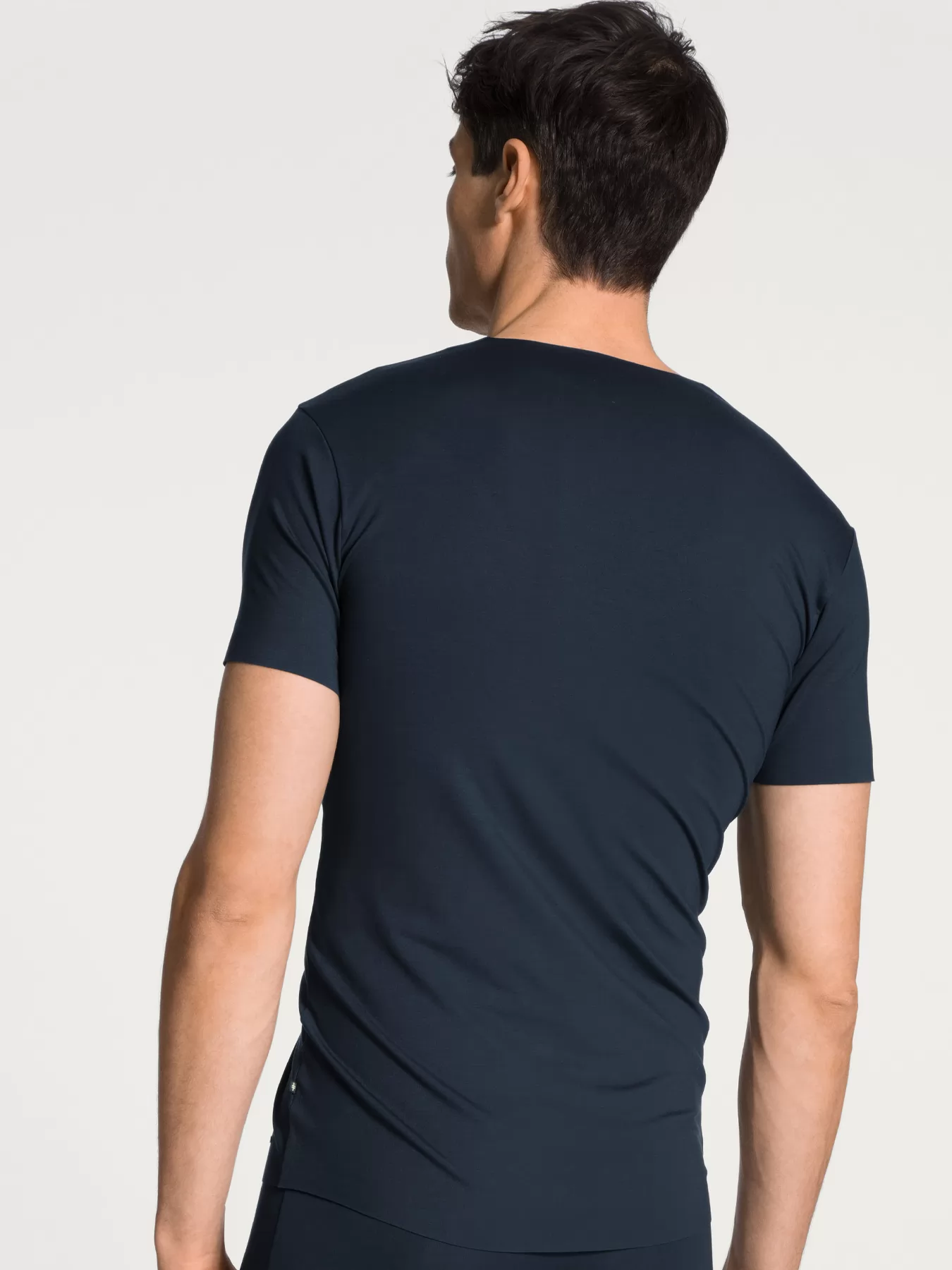 Granatowy Koszulka męska Calida Clean Line 14885 - zdjęcie 2
