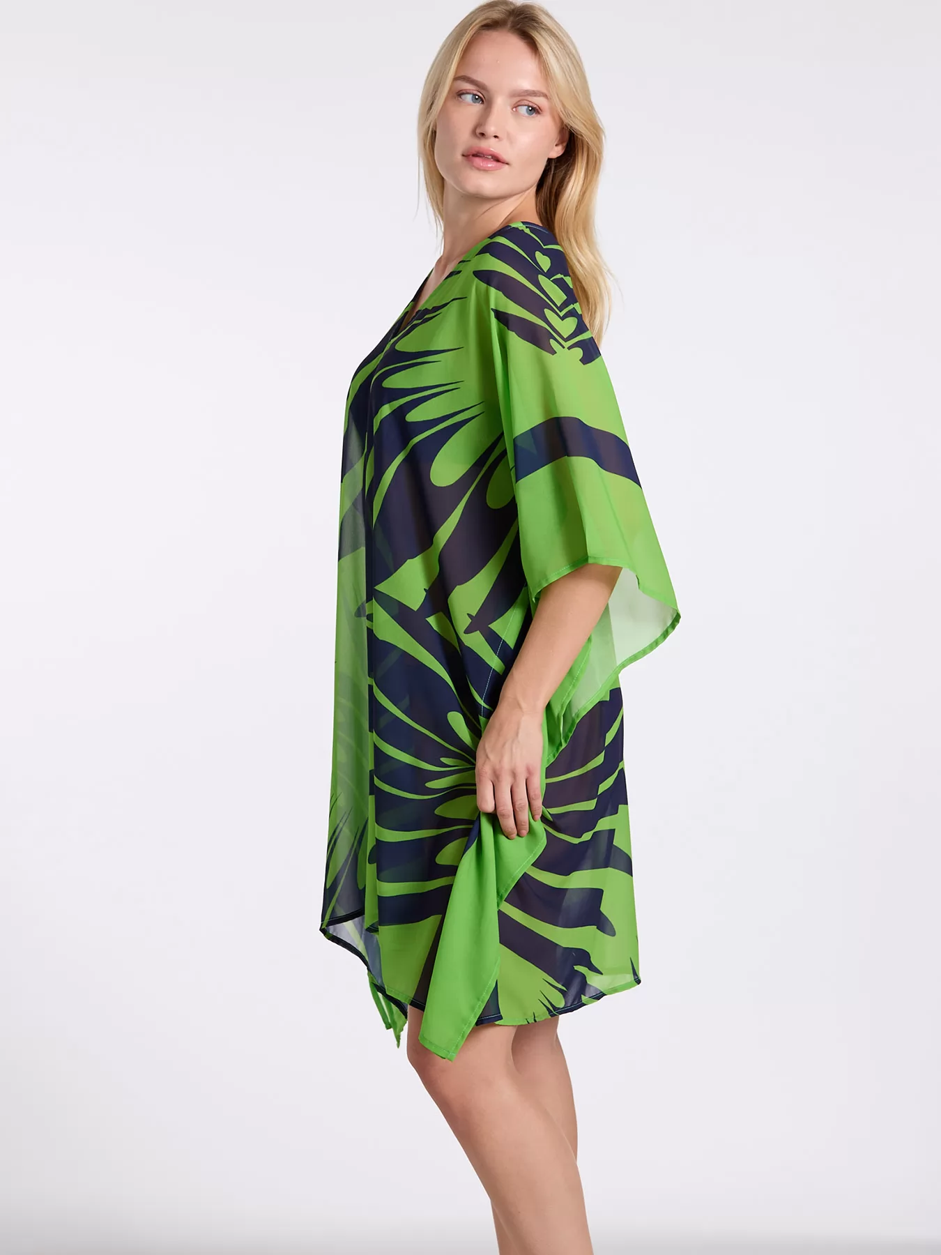 Granatowy, zielony Tunika plażowa Sunflair 73804 - zdjęcie 3