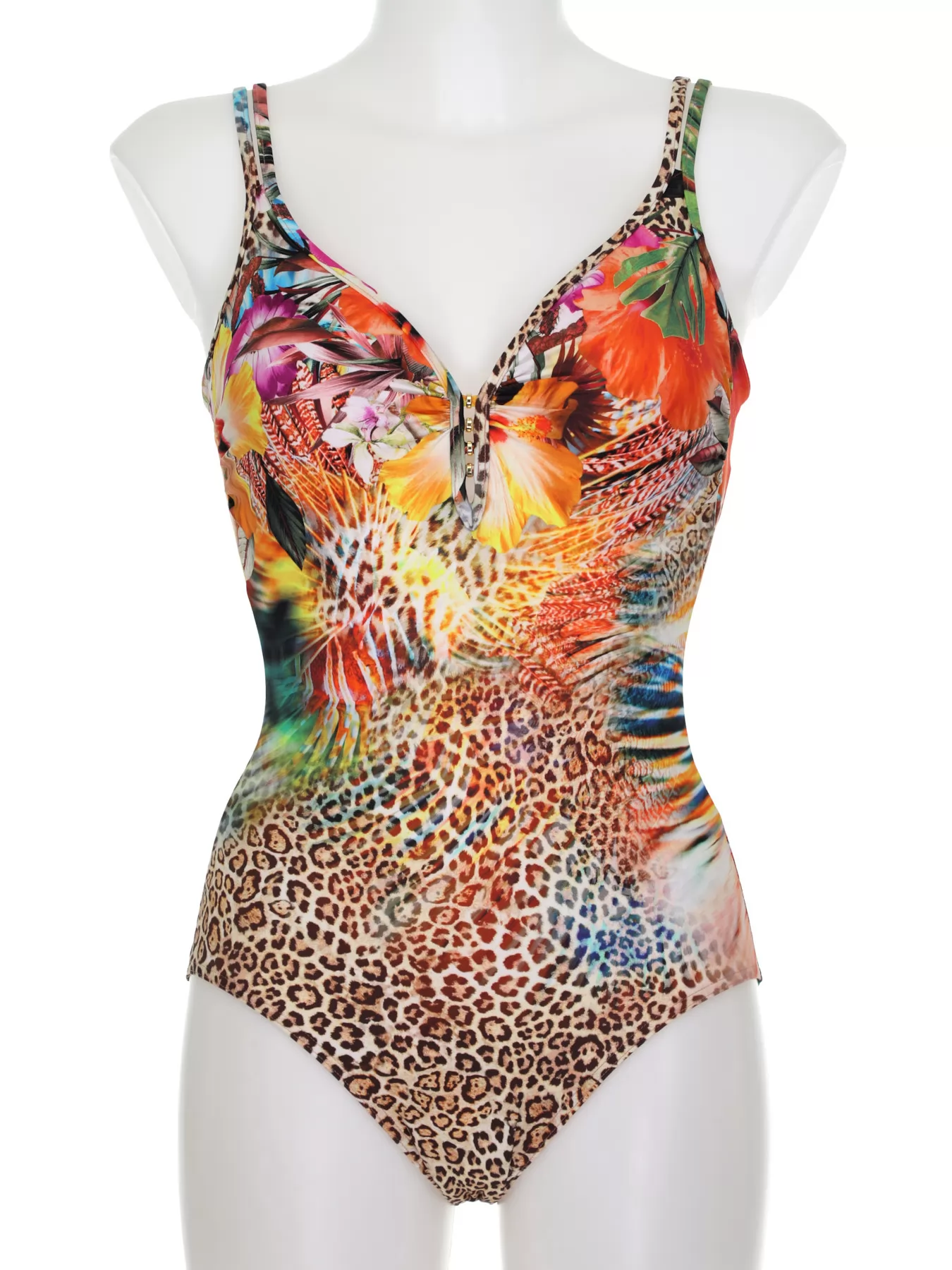 Brązowy, wielobarwny Kostium kąpielowy Sunflair 72023 - zdjęcie 4