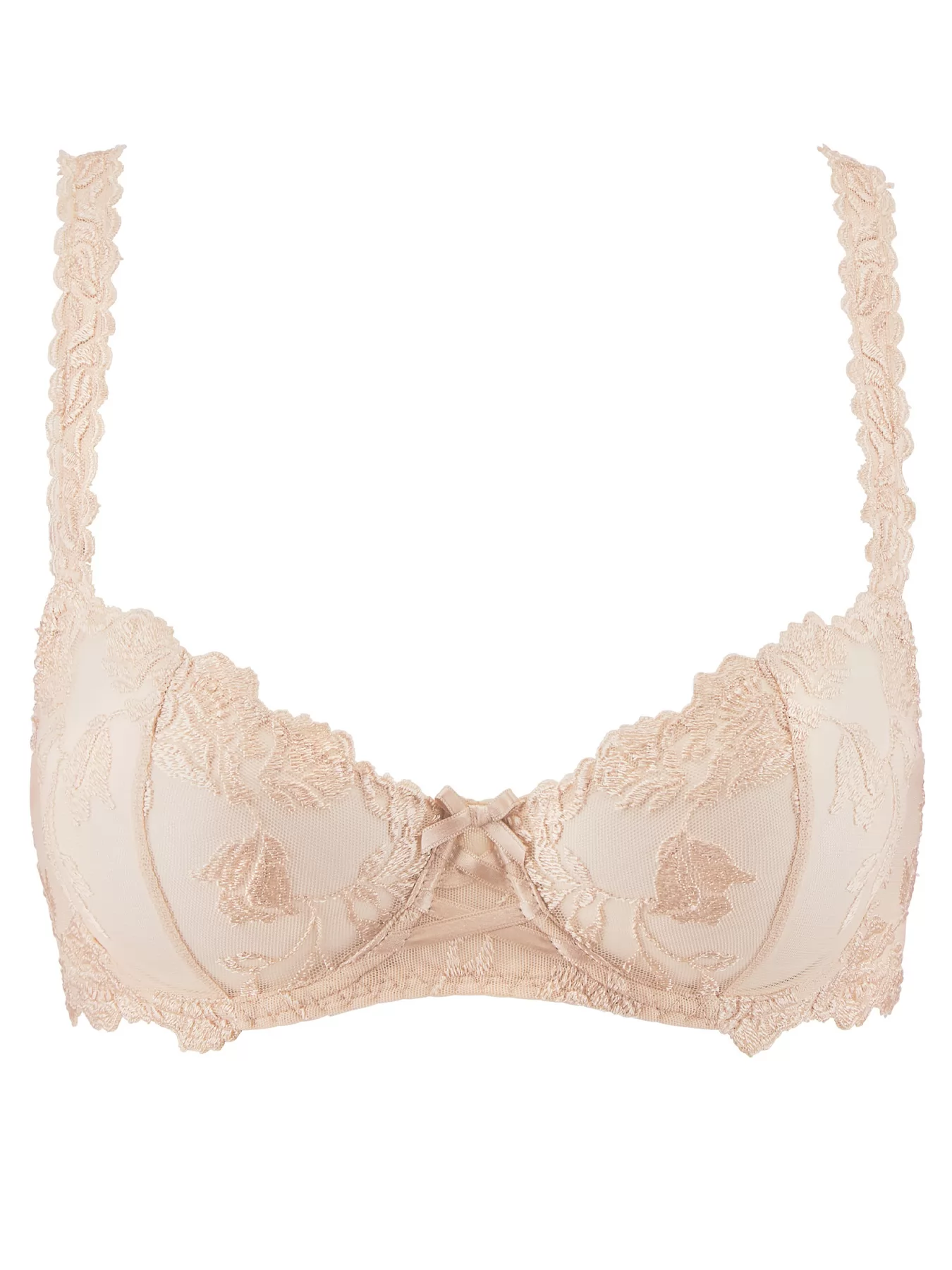 Beżowy Biustonosz balkonetka Aubade Softessence TMF14 - zdjęcie 4