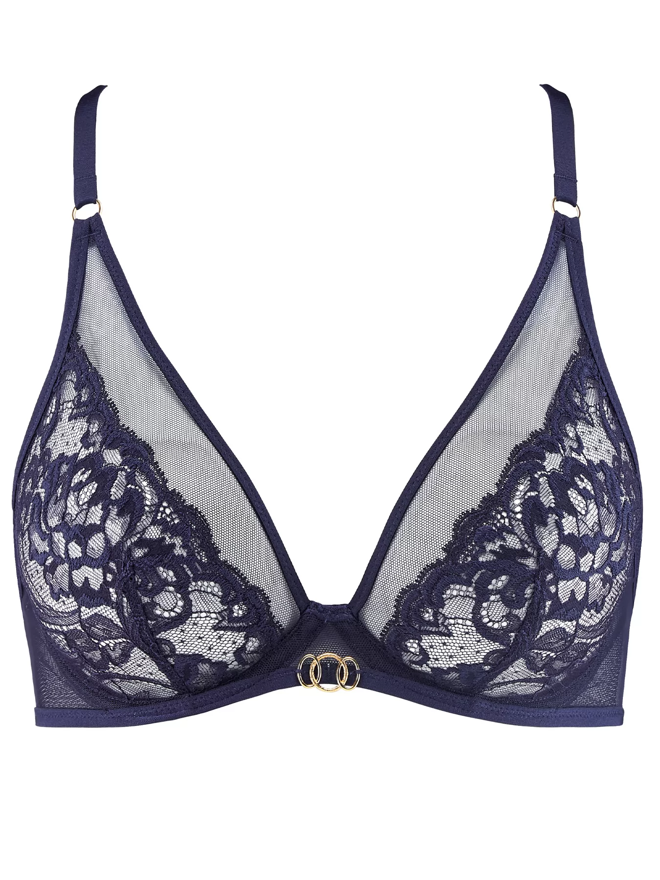 Granatowy Biustonosz Aubade Feeling Myself 3AF12 - zdjęcie 5