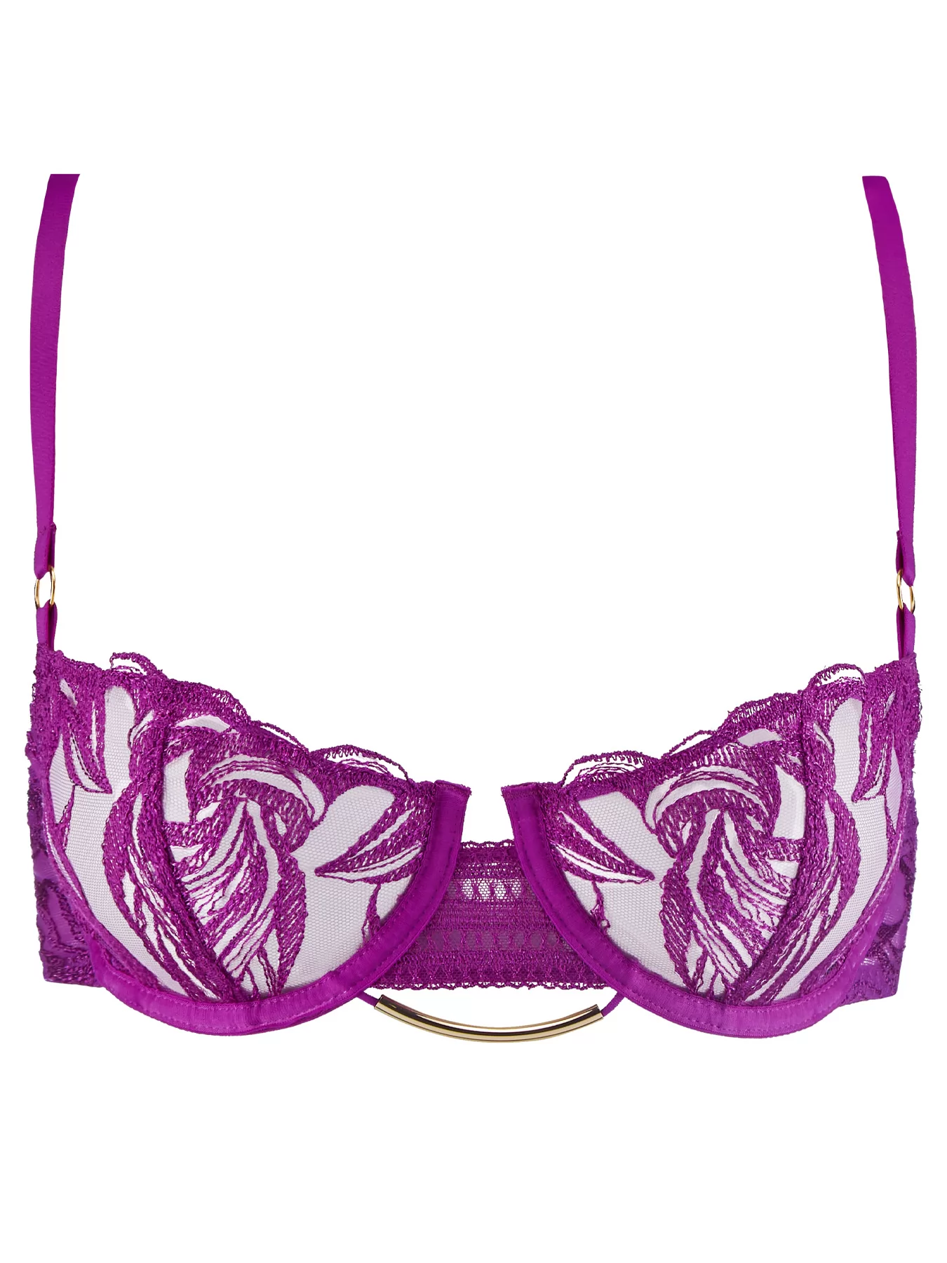 Fioletowy Biustonosz balkonetka Aubade Into The Groove 3BF14 - zdjęcie 4