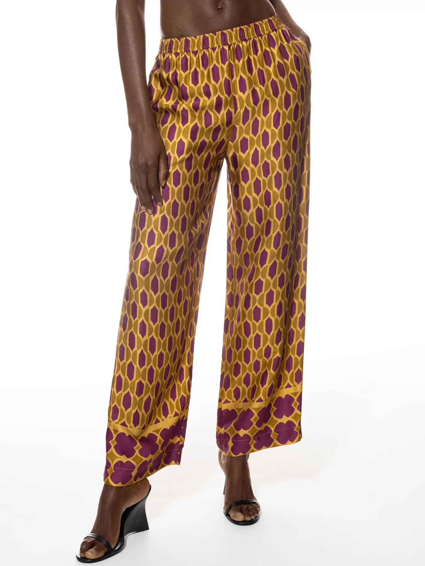Fioletowy, złoty Spodnie damskie mey Oriental Flow 1220024 - zdjęcie 1