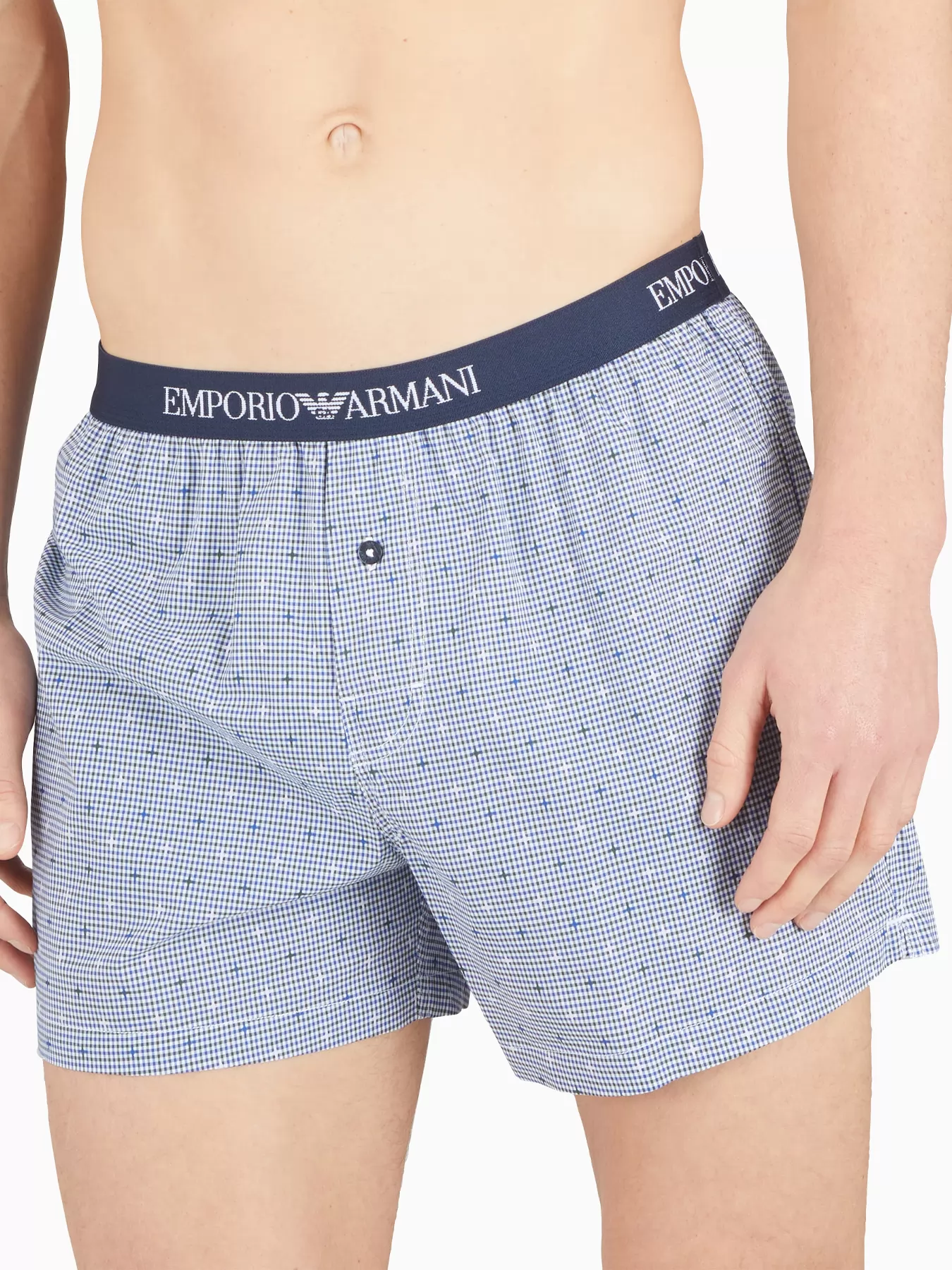 Granatowy, wielobarwny Bokserki męskie Emporio Armani 1109914F576 - zdjęcie 2