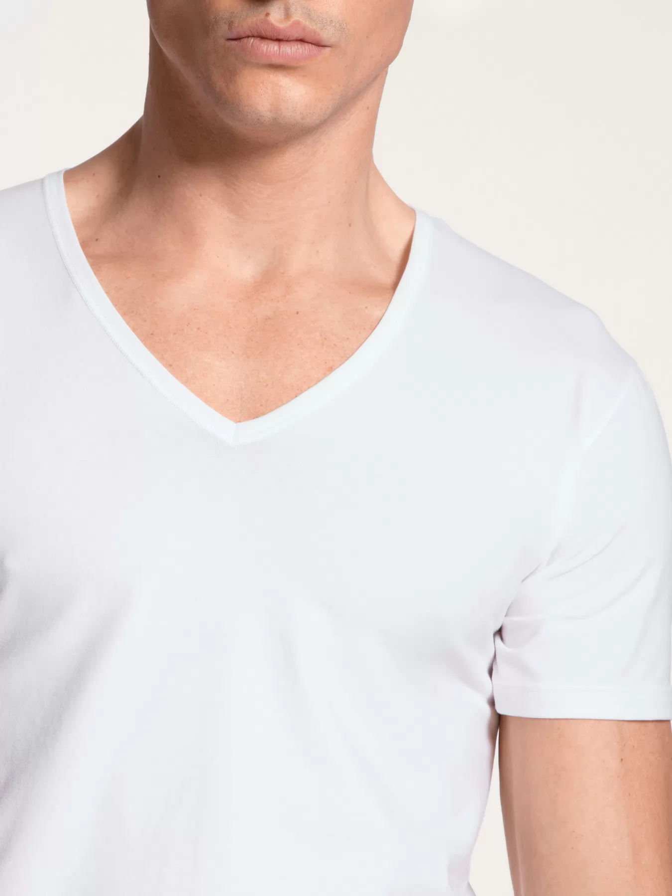 Biały Koszulka męska Calida Cotton Code 14590 - zdjęcie 3