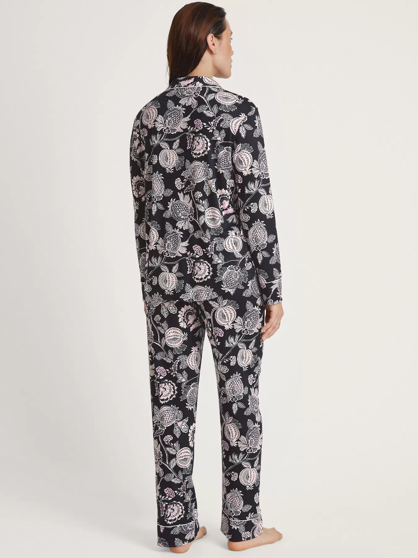 Czarny, różowy, wielobarwny Jedwabna piżama damska Calida Moonlight Dreams 42955 - zdjęcie 2