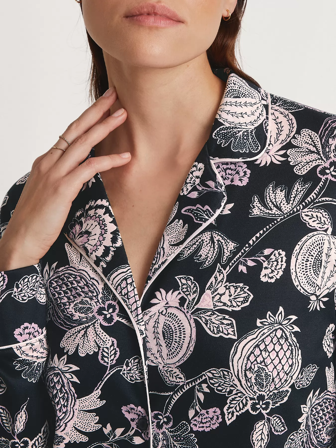 Czarny, różowy, wielobarwny Jedwabna piżama damska Calida Moonlight Dreams 42955 - zdjęcie 5