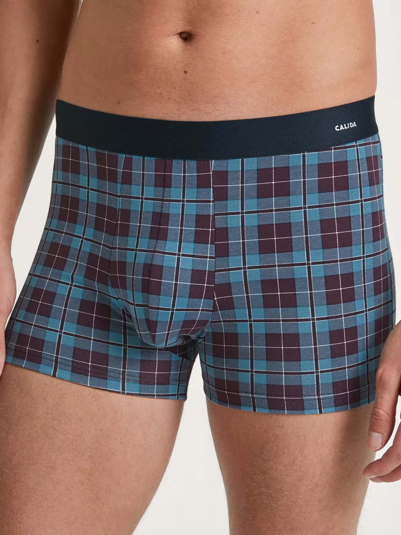 Bordowy, niebieski, wielobarwny Bokserki męskie Calida Cotton Code Design 26381 - zdjęcie 1