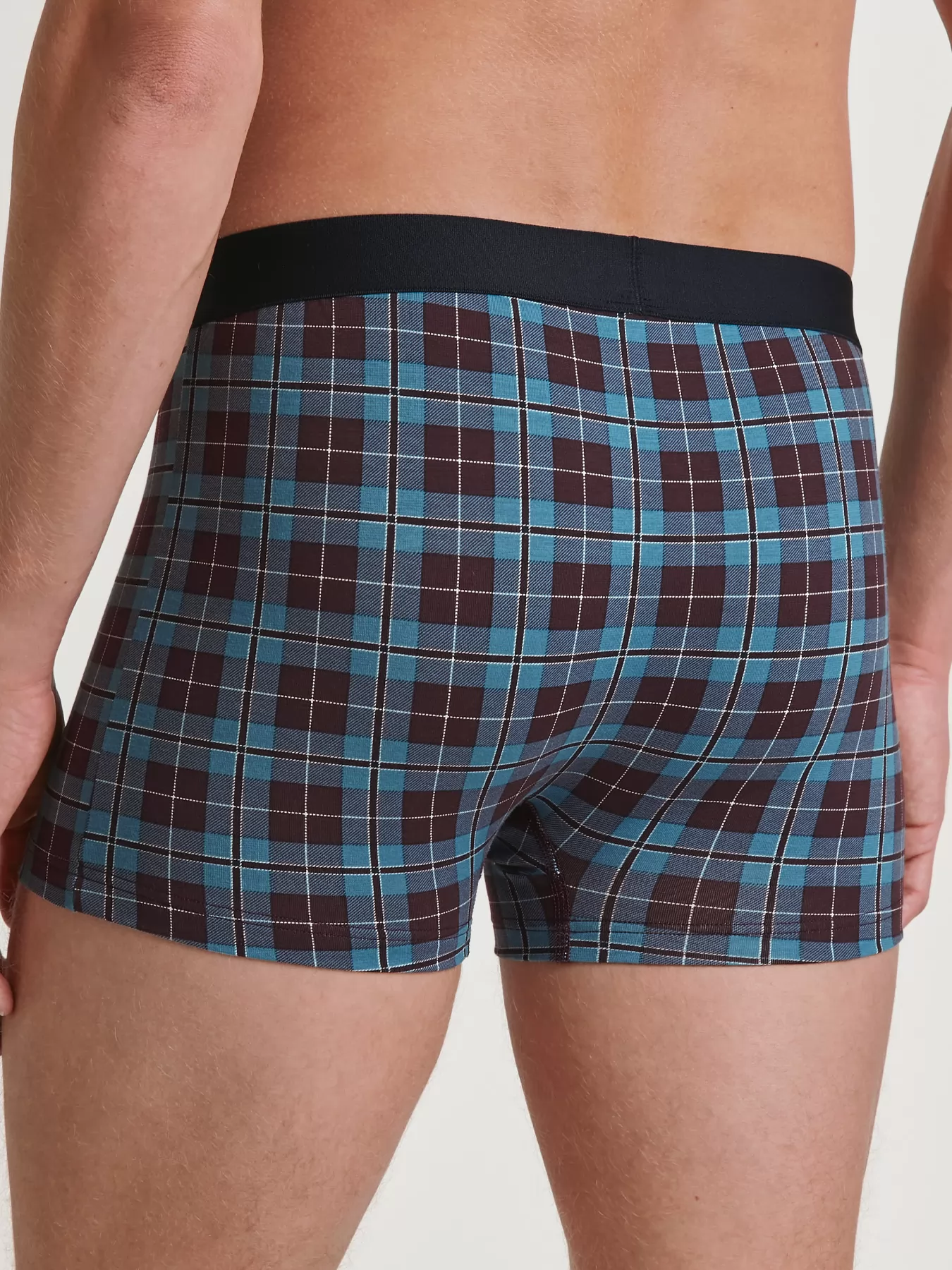 Bordowy, niebieski, wielobarwny Bokserki męskie Calida Cotton Code Design 26381 - zdjęcie 3