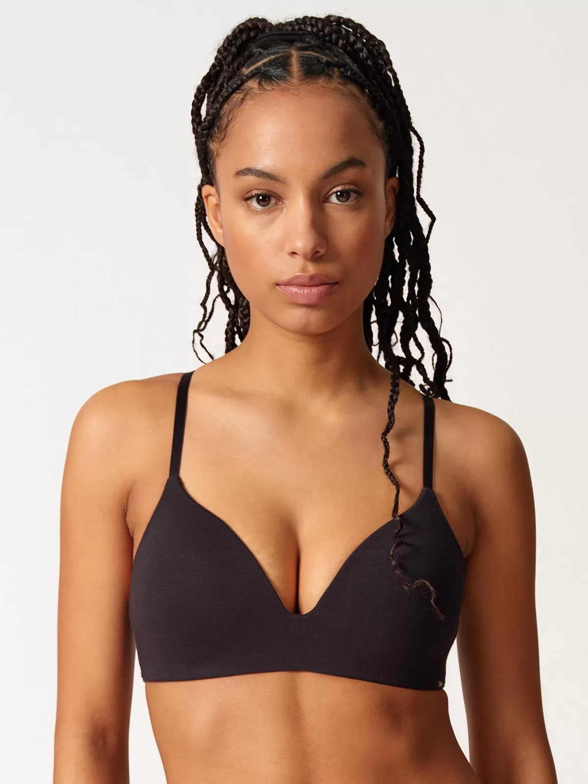 Czarny Biustonosz usztywniany Skiny Classicotton 081992 - zdjęcie 1