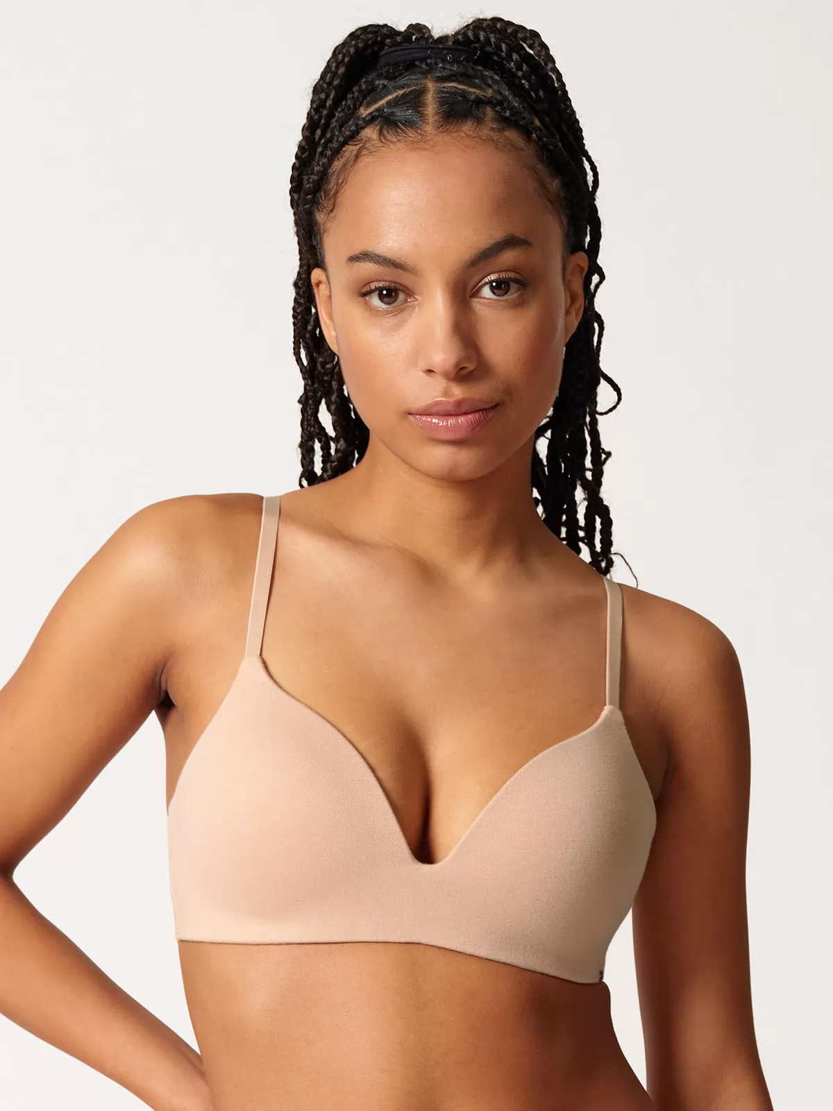 Beżowy Biustonosz usztywniany Skiny Classicotton 081992 - zdjęcie 1