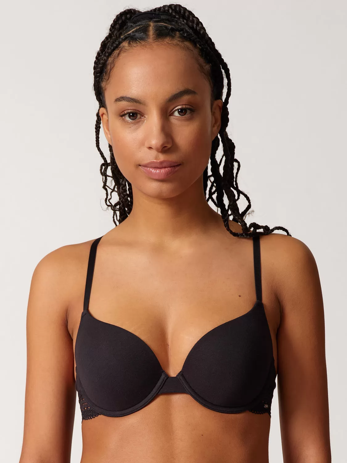 Czarny Biustonosz usztywniany Skiny Classicotton 081993 - zdjęcie 1