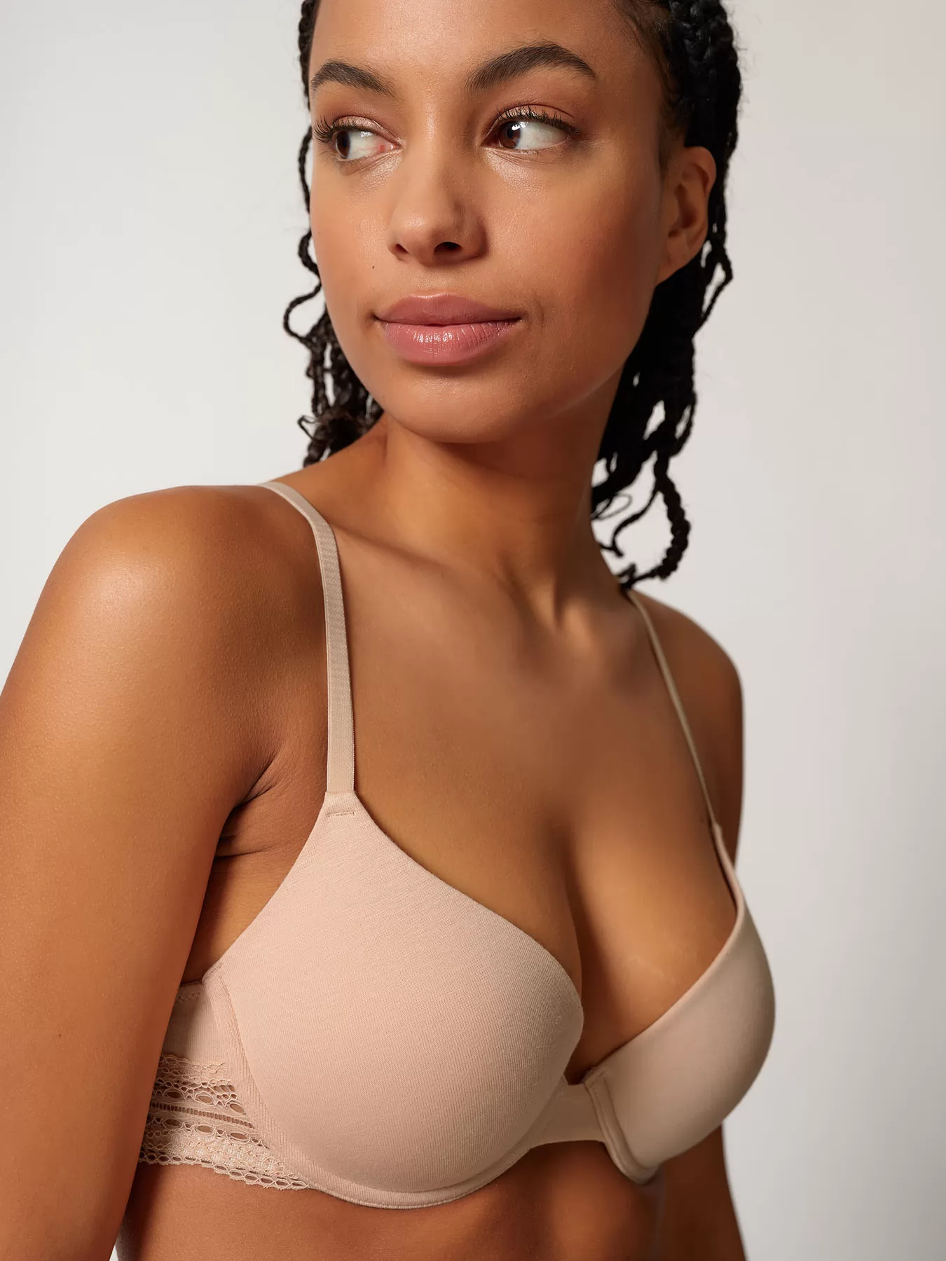 Beżowy Biustonosz usztywniany Skiny Classicotton 081993 - zdjęcie 3