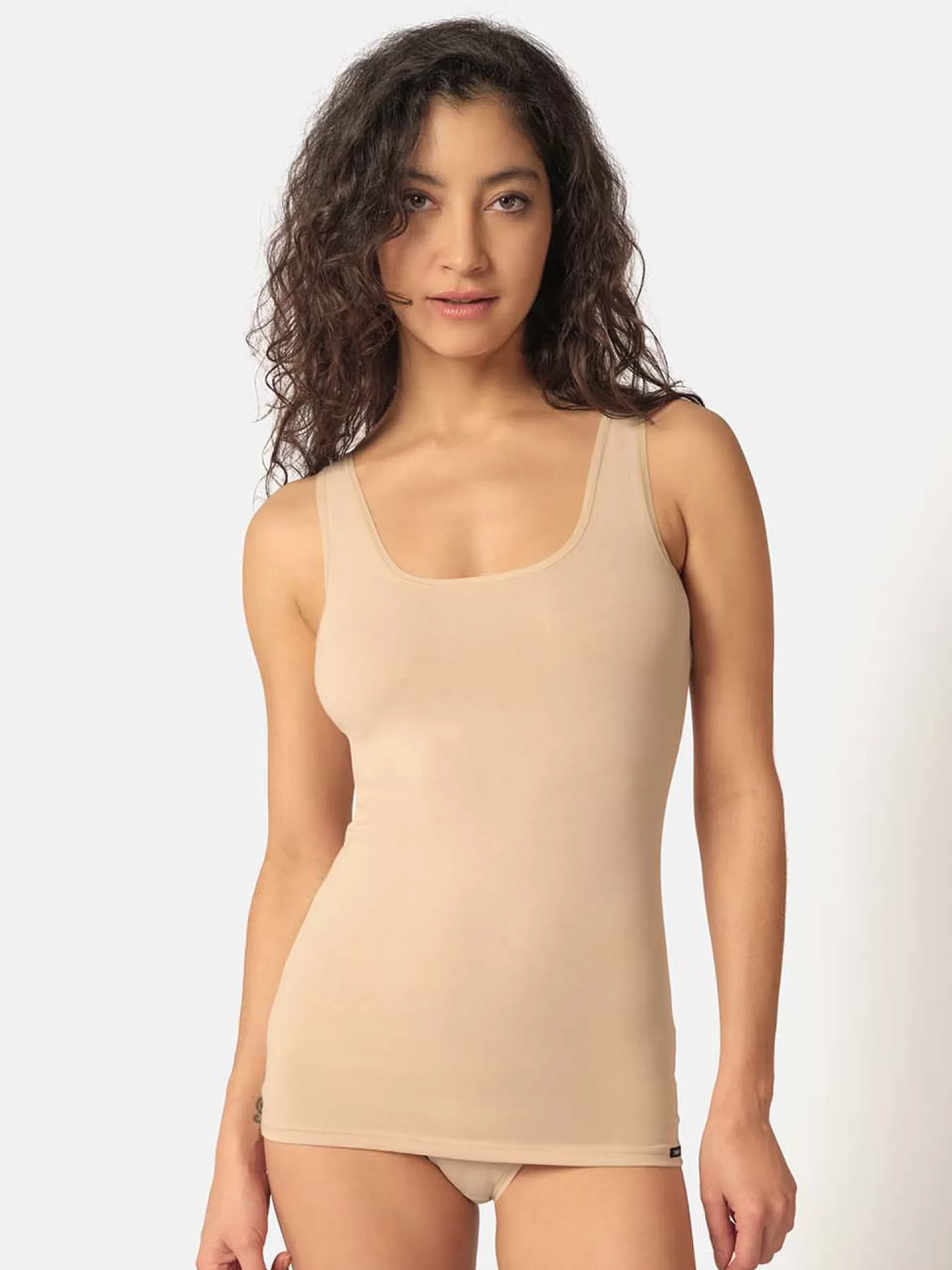 Beżowy, biały, czarny Koszulka damska 3PACK Skiny Every Day in Cotton 084651 - zdjęcie 1