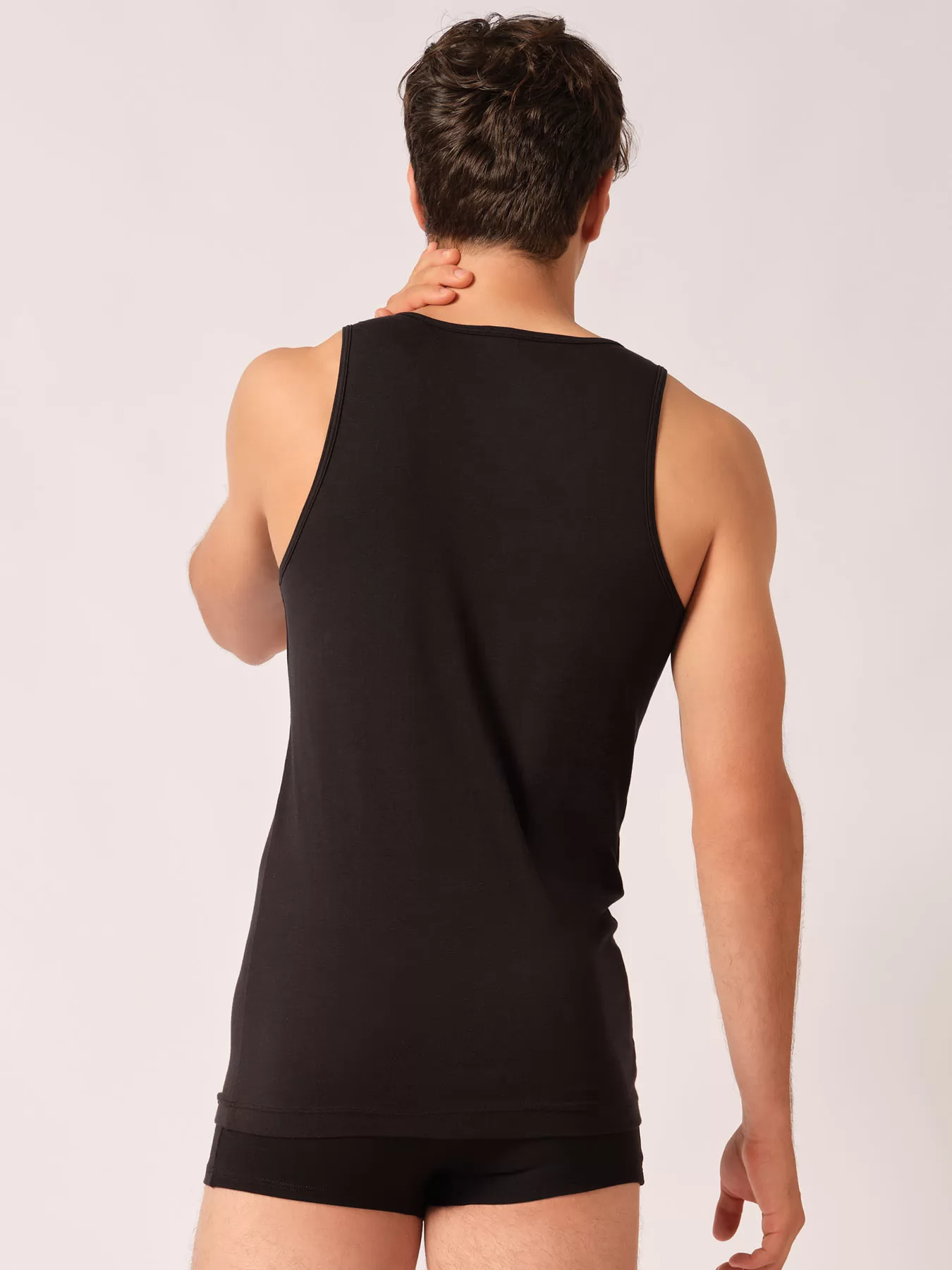 Czarny Podkoszulka męska 2PACK Skiny Cotton Advantage 080806 - zdjęcie 3