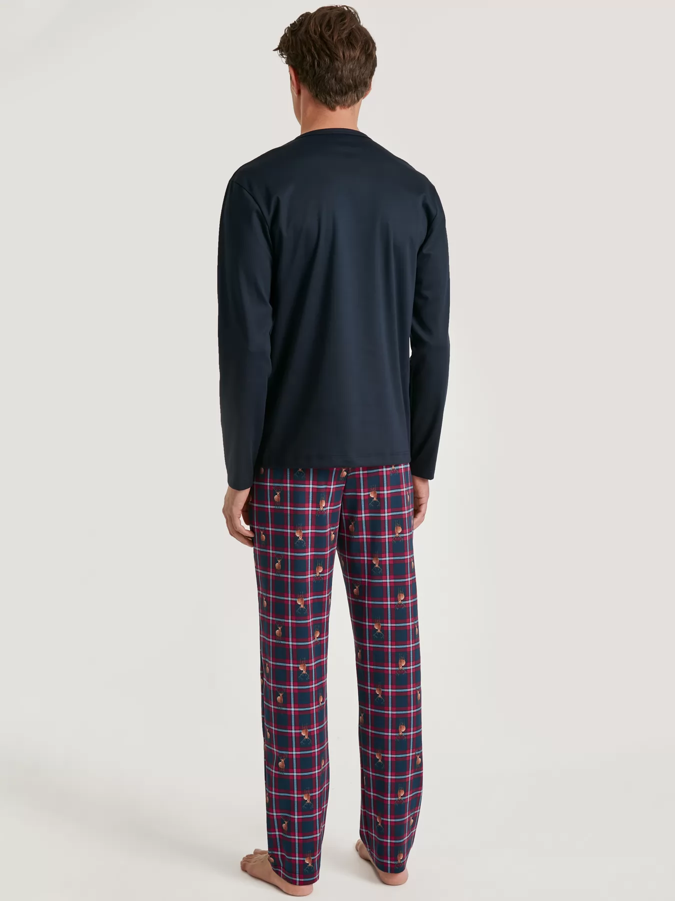 Granatowy Piżama męska Calida Family and Friends 41884 - zdjęcie 2